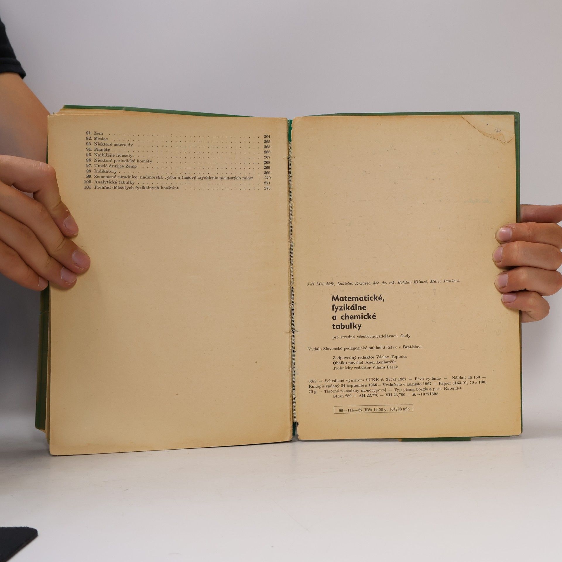 Autorenkollektiv Matematické fyzikálne chemické tabuľky pre 1.-3. ročník SVŠ