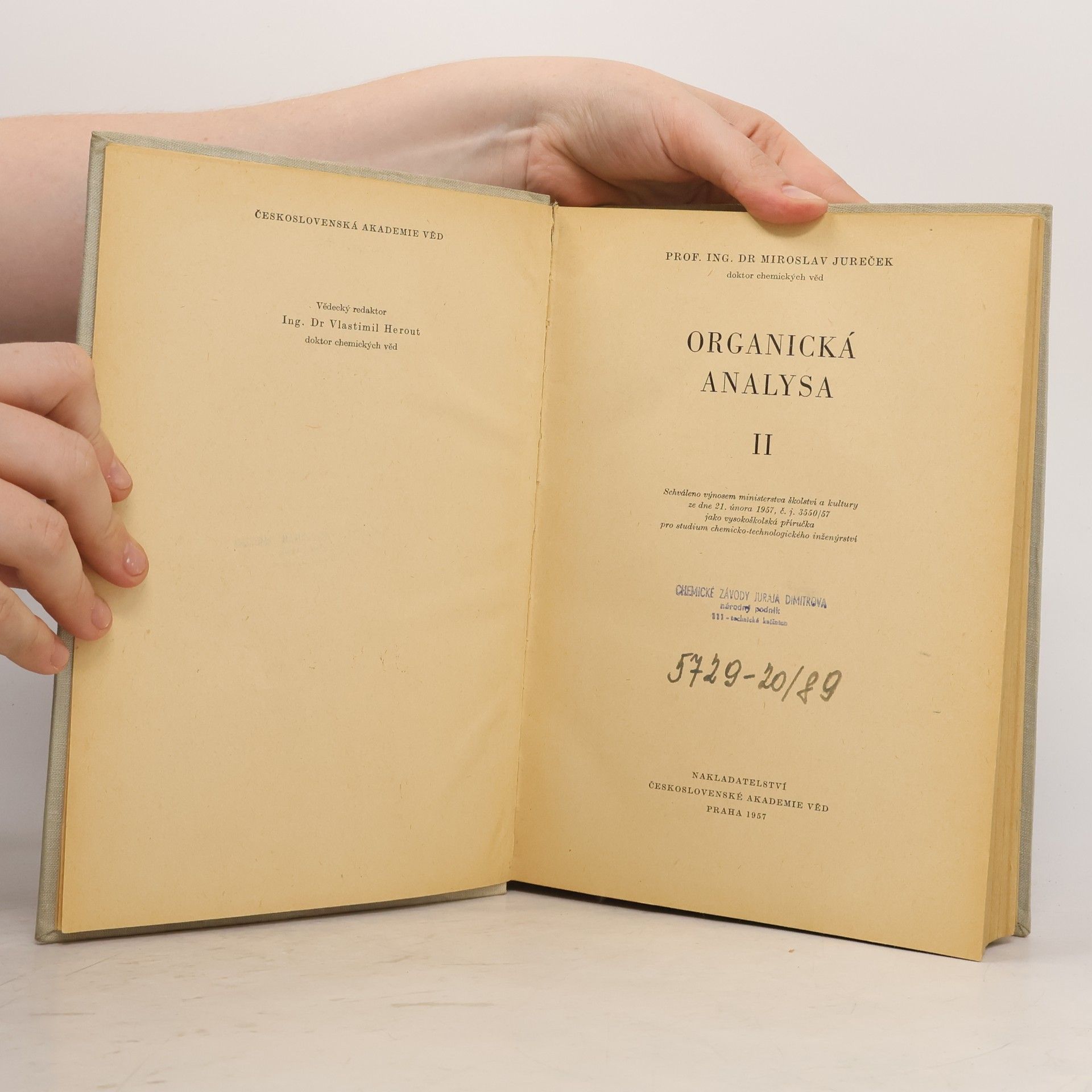 Miroslav Jureček Organická analysa II