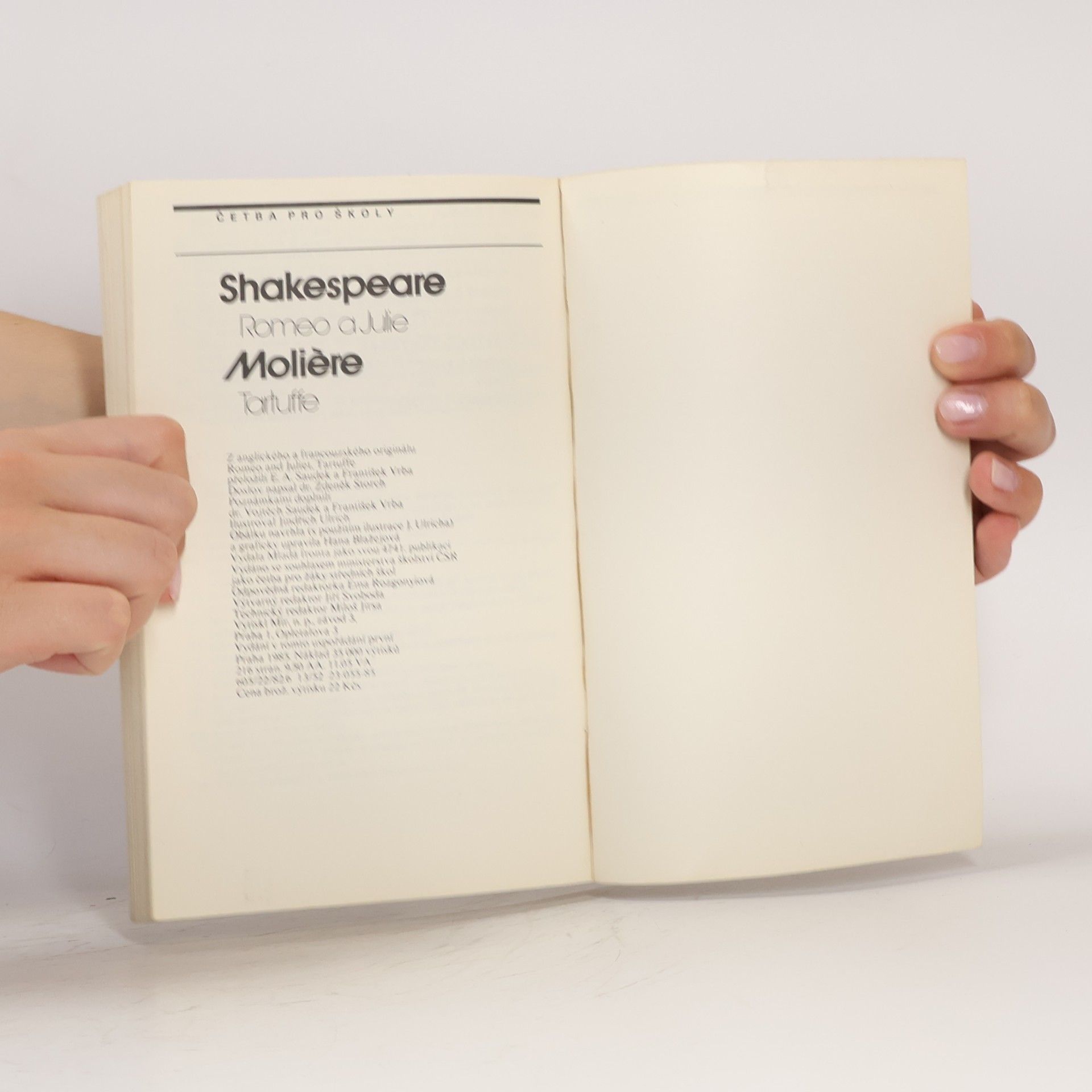 William Shakespeare Romeo a Julie. Tartuffe
