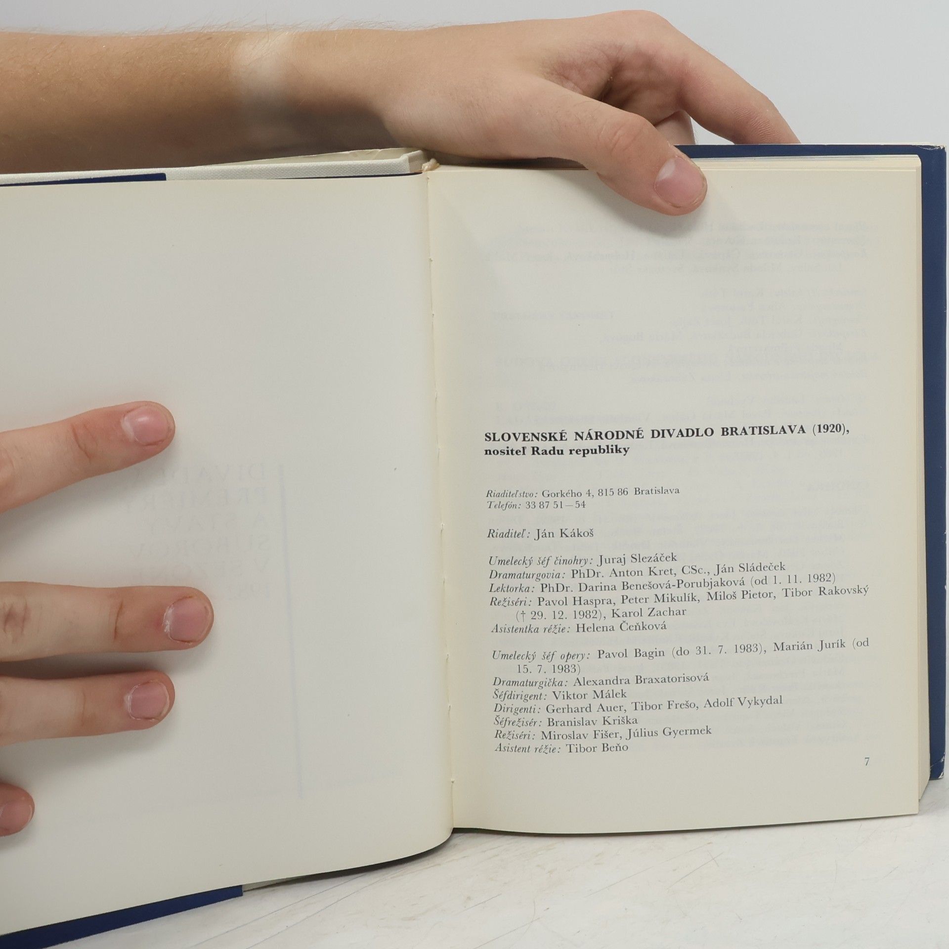 Autorenkollektiv Slovenské divadlá v sezóne 1982-1983