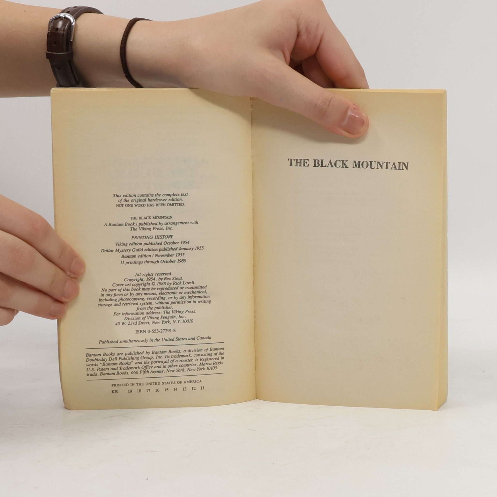Rex Stout The Black Mountain