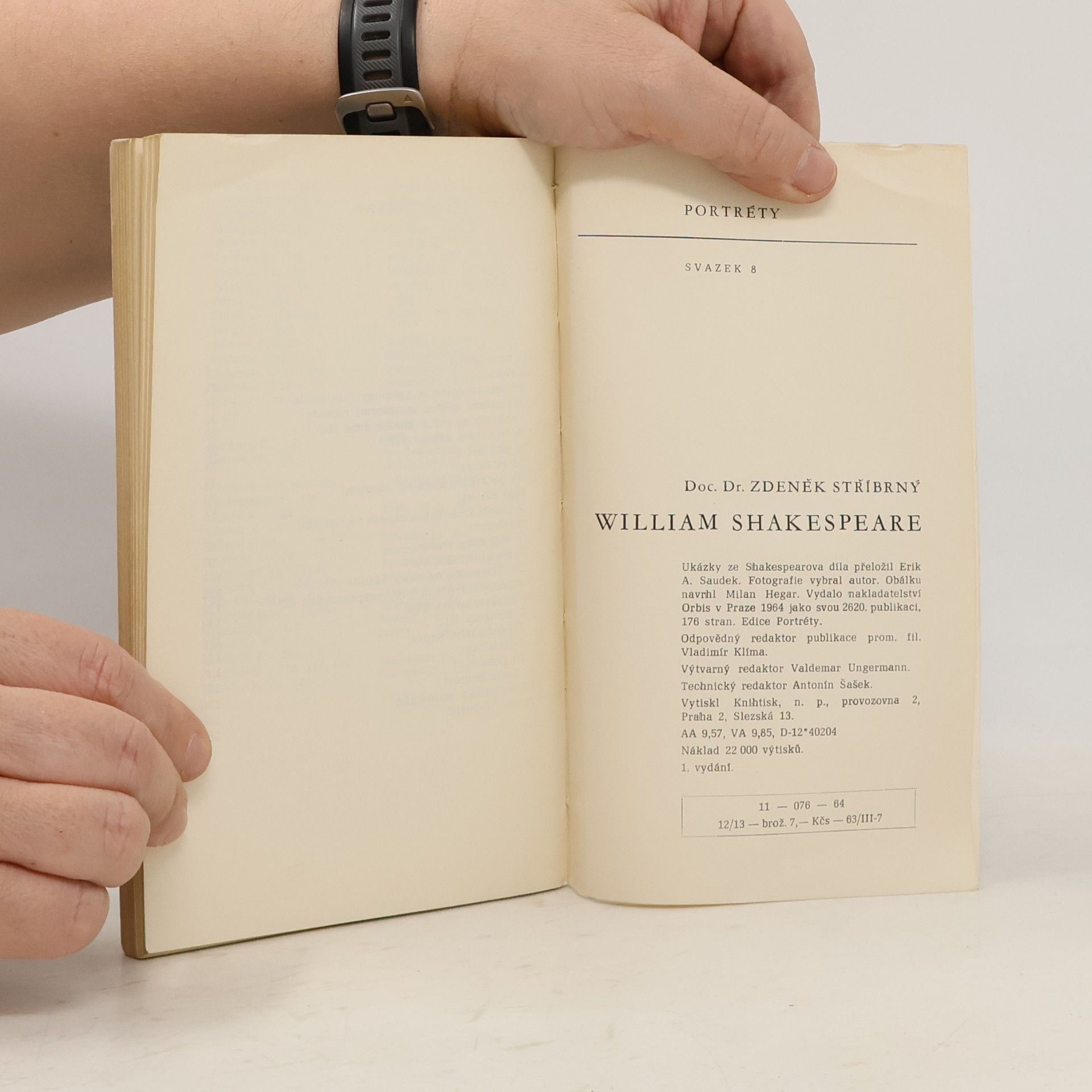 Zdeněk Stříbrný Portréty. William Shakespeare
