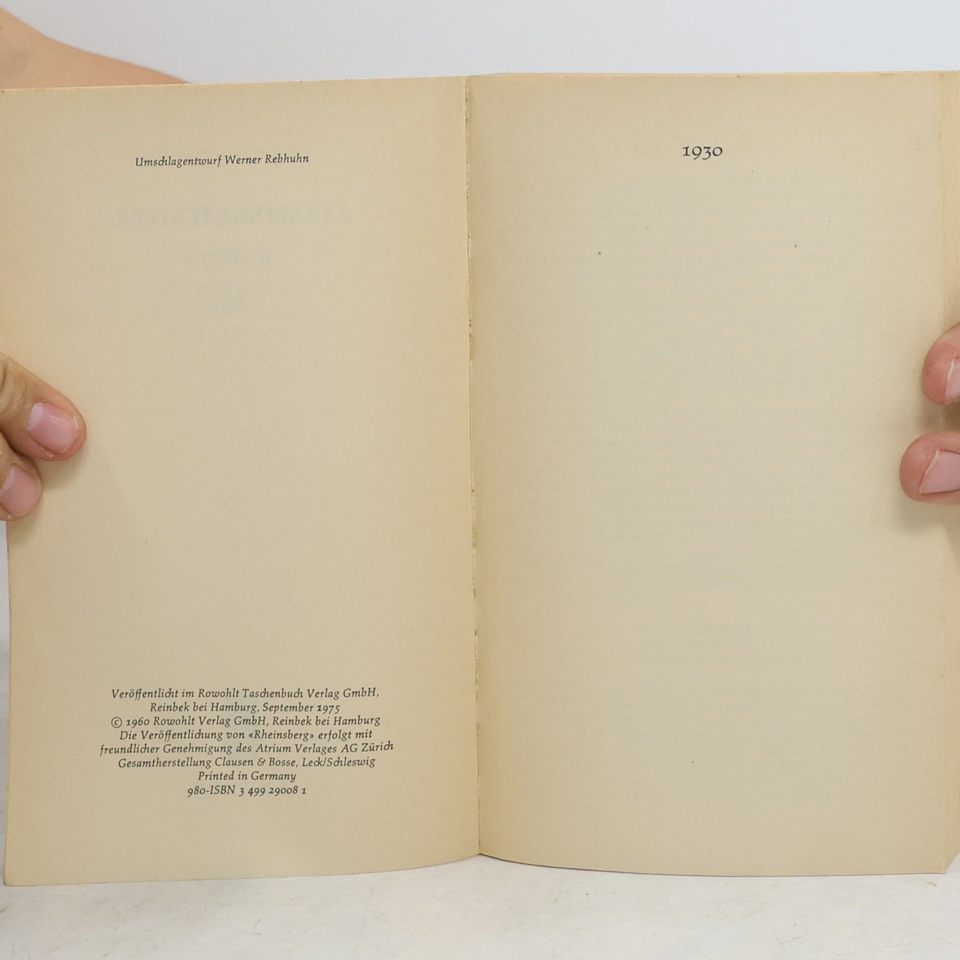 Kurt Tucholsky Gesammelte Werke VIII. 1930.