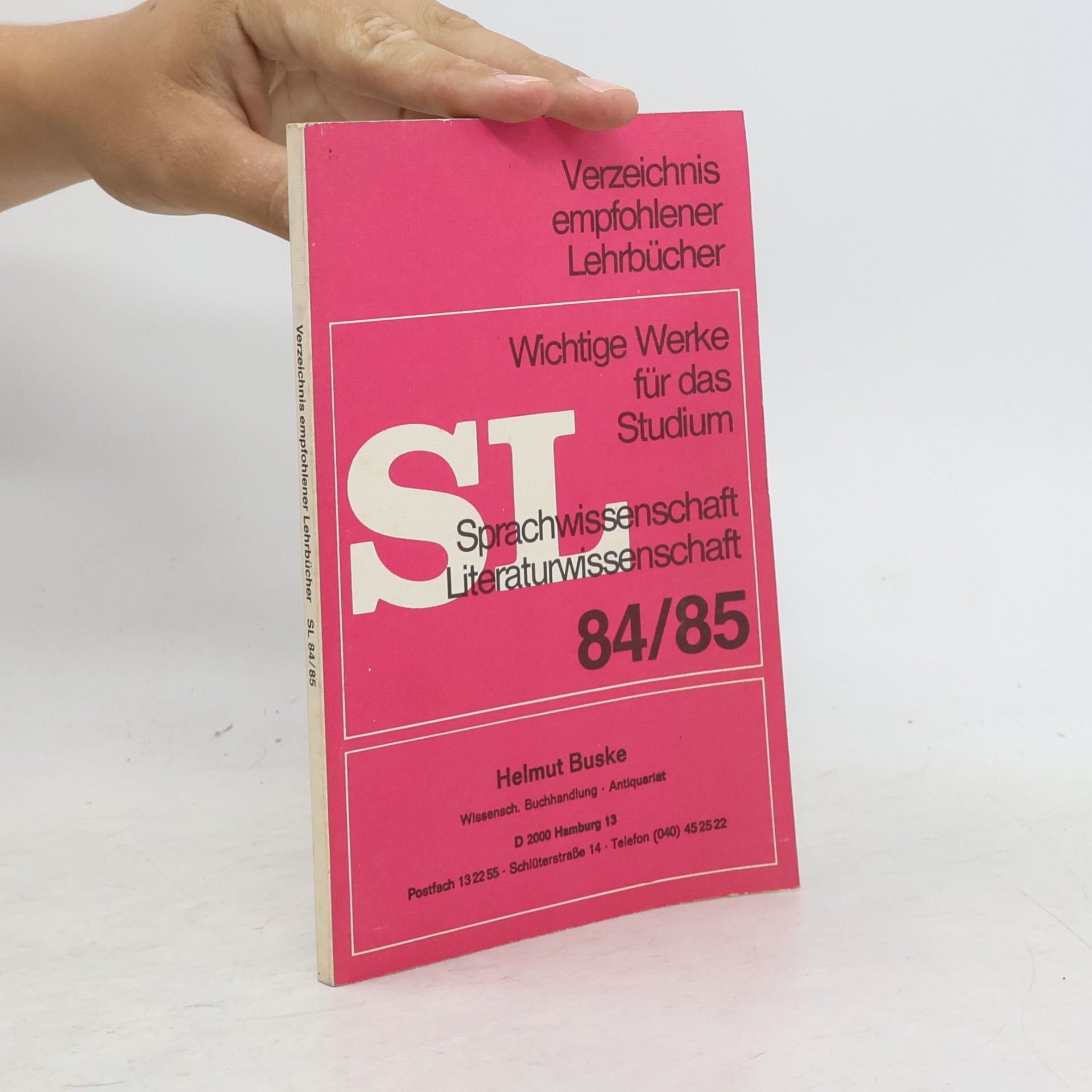 kolektiv Verzeichnis empfohlener Lehrbücher SL 84/85