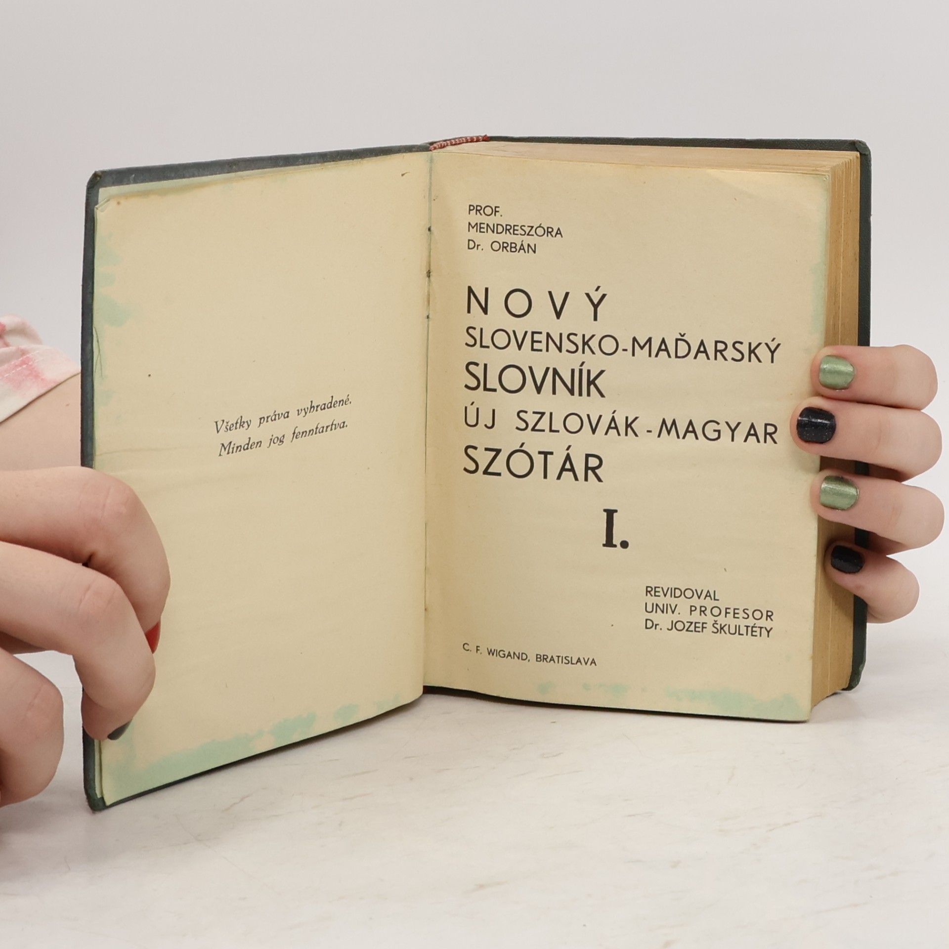 Ladislav Meč Nový slovensko-maďarský slovník / Új szlovák-magyar szótár. I.