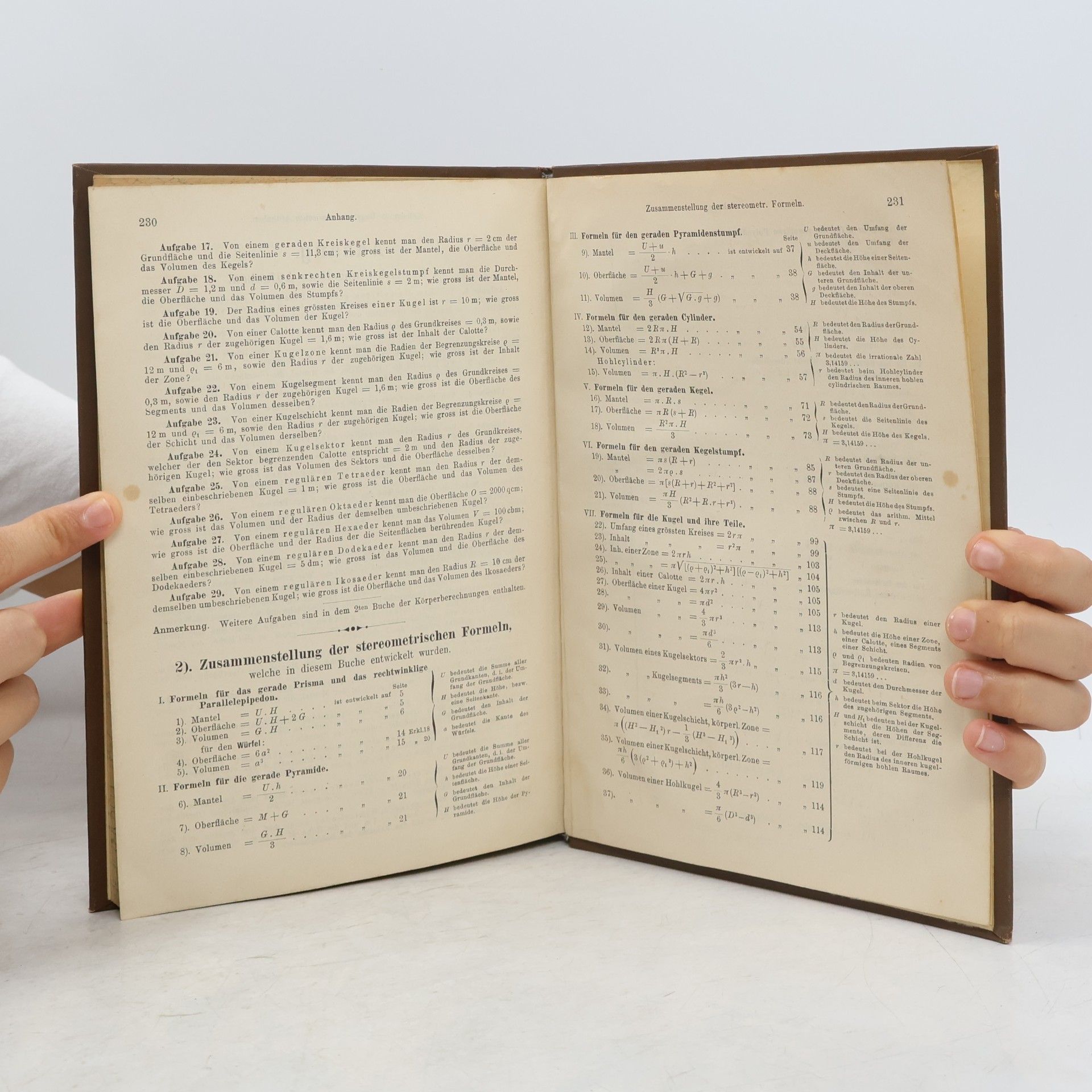 A. Kleyer Lehrbuch der Körperberechnungen 1