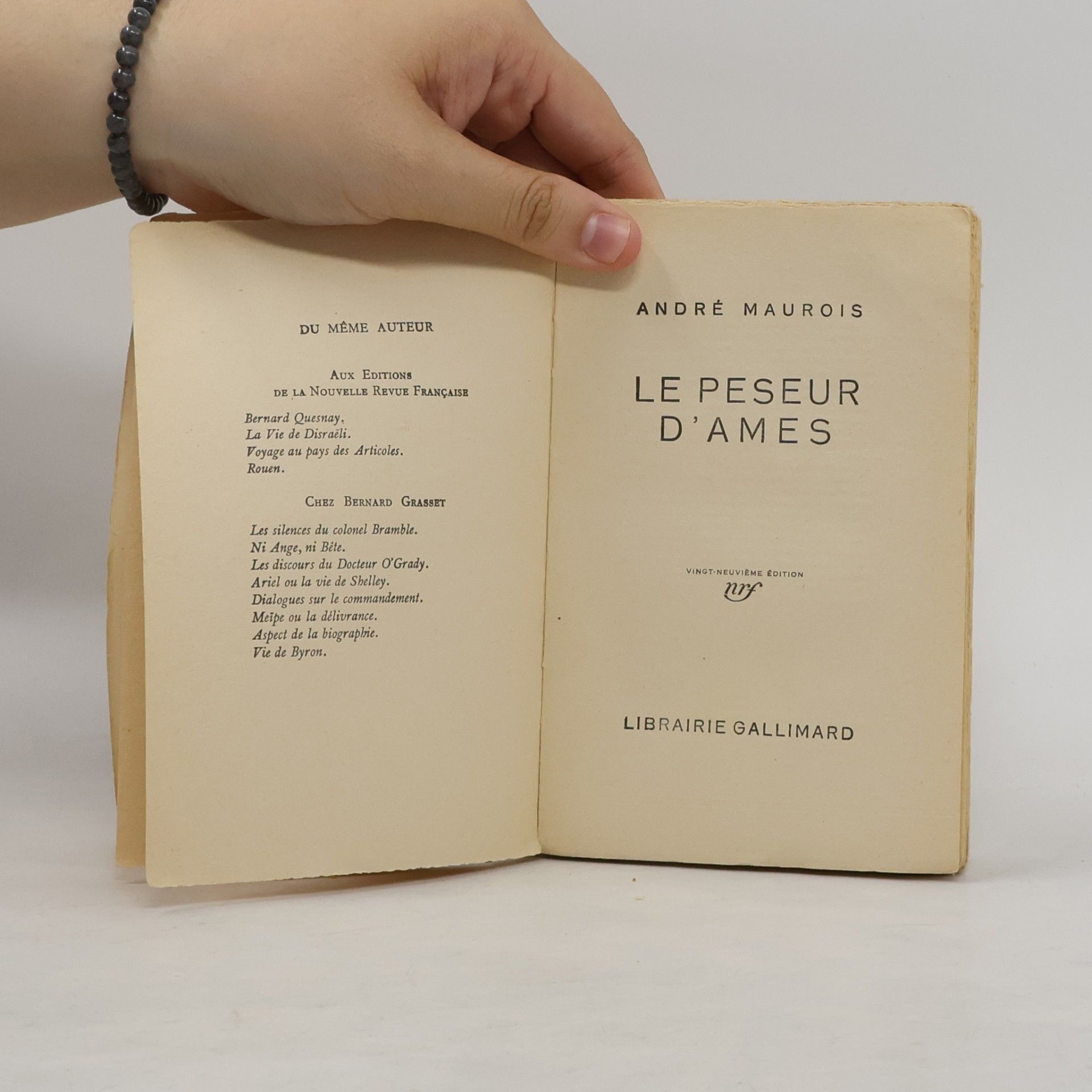 André Maurois Le Peseur D'ames