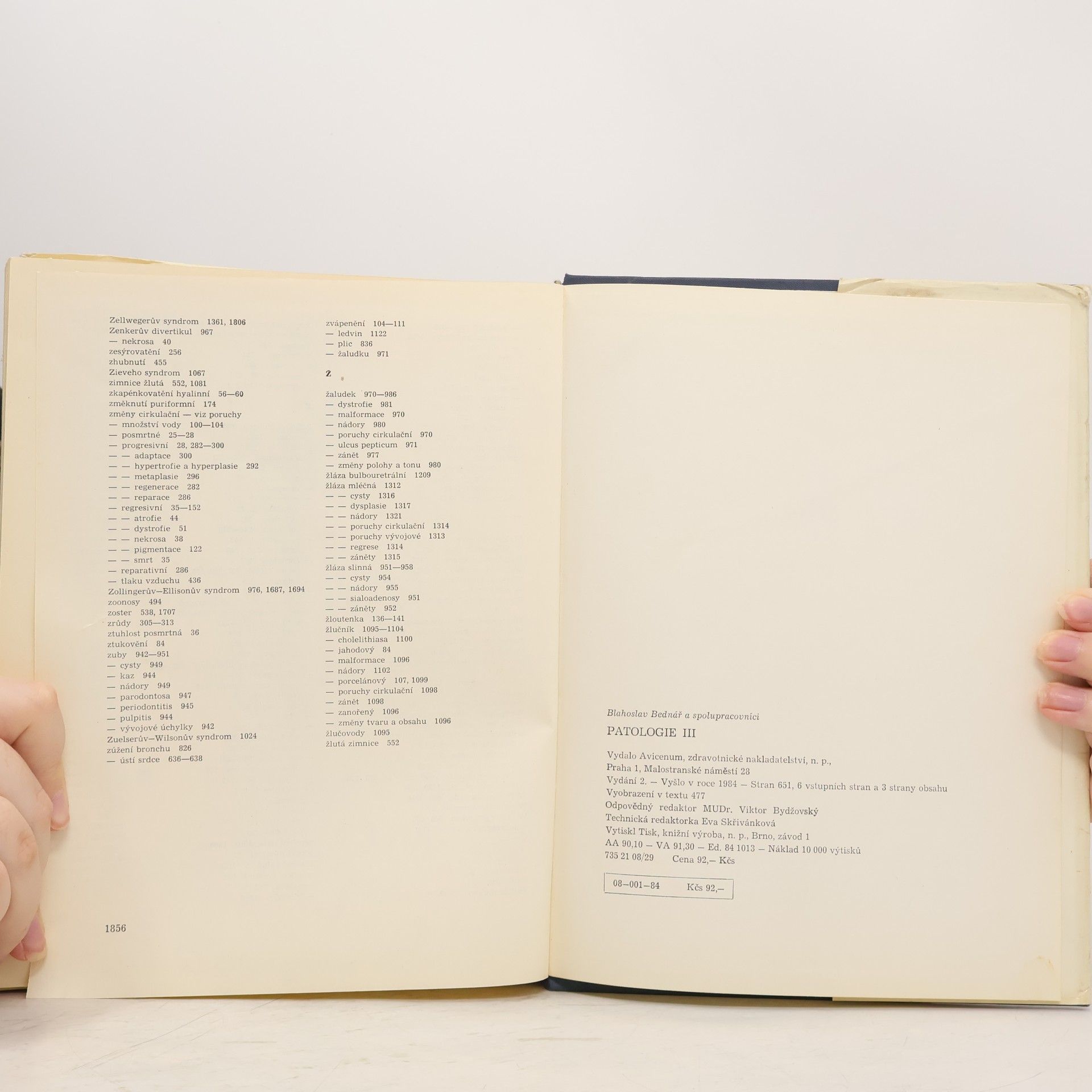 Blahoslav Bednář Patologie III
