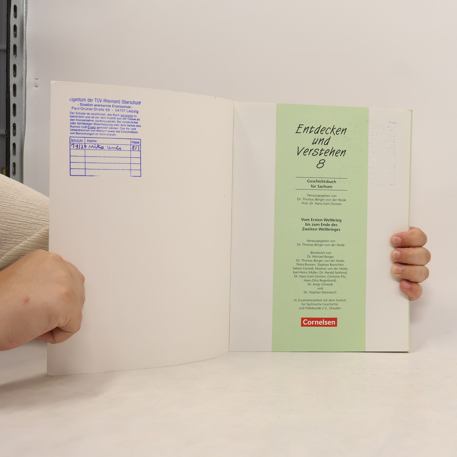 Thomas Berger- von der Heide Entdecken und Verstehen. 8. Schuljahr. Schülerbuch. Mittelschule Sachsen. Neubearbeitung