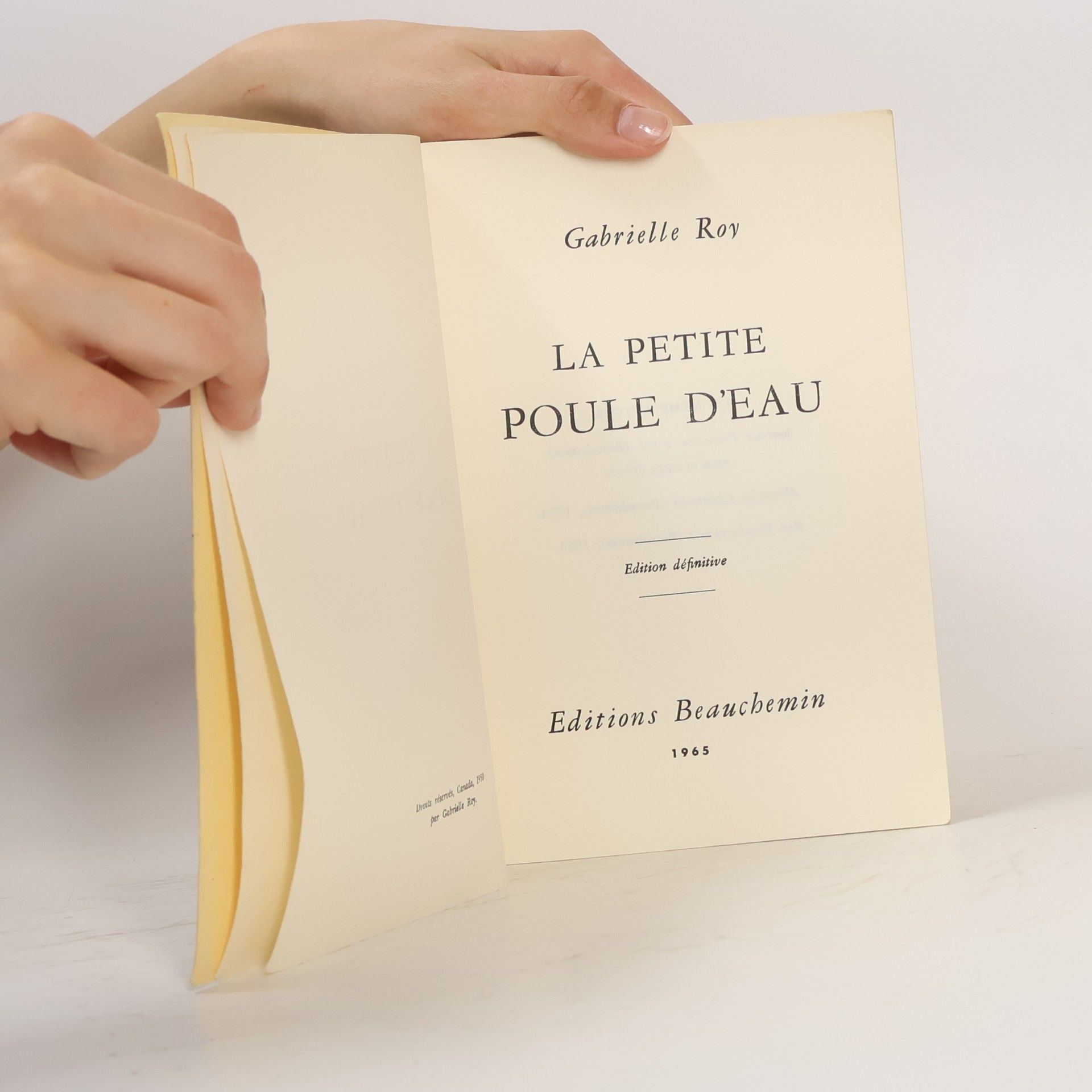 Gabrielle Roy La petit poule d'eau