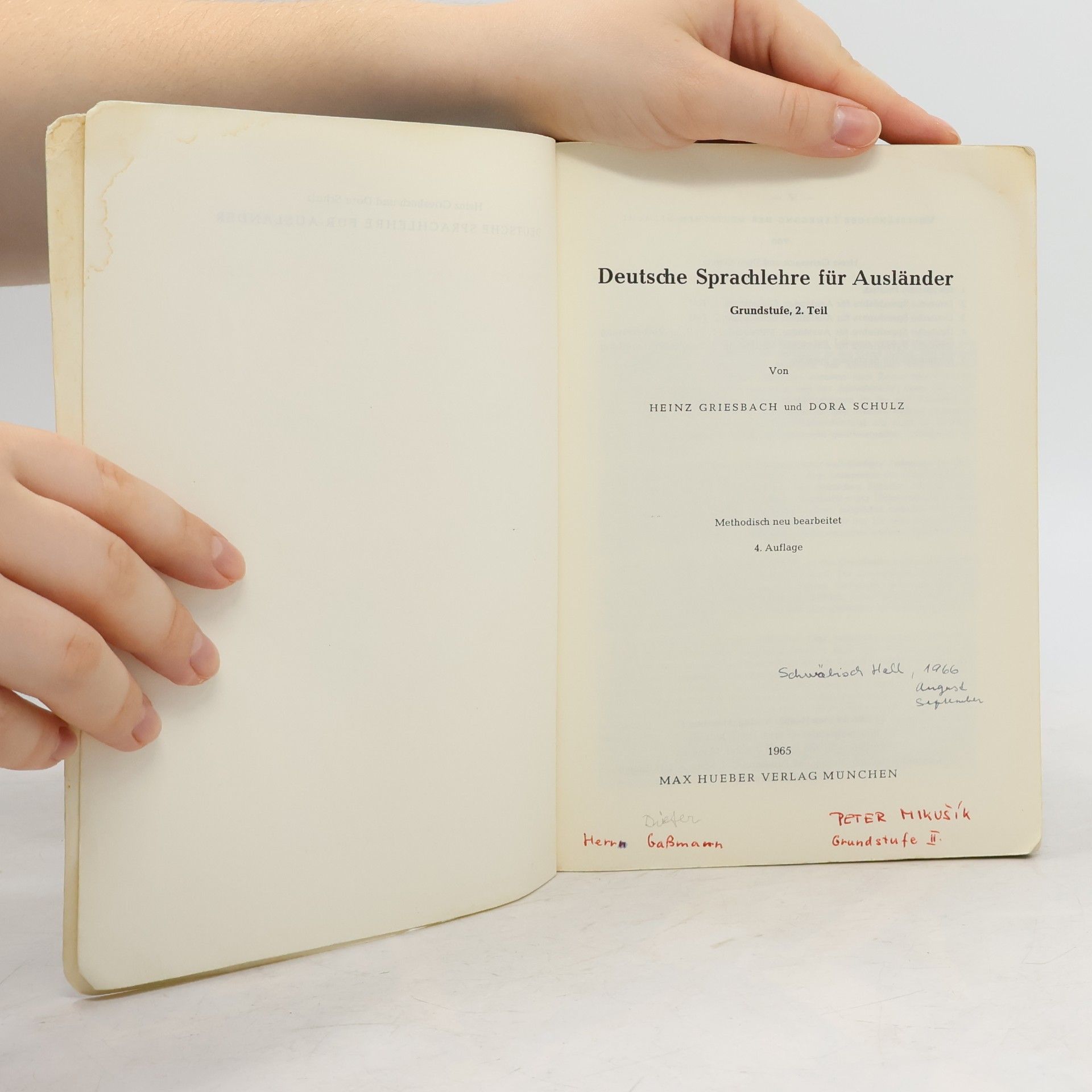 Heinz Griesbach Deustche Sprachlehre für Ausländer 2. Grundstufe