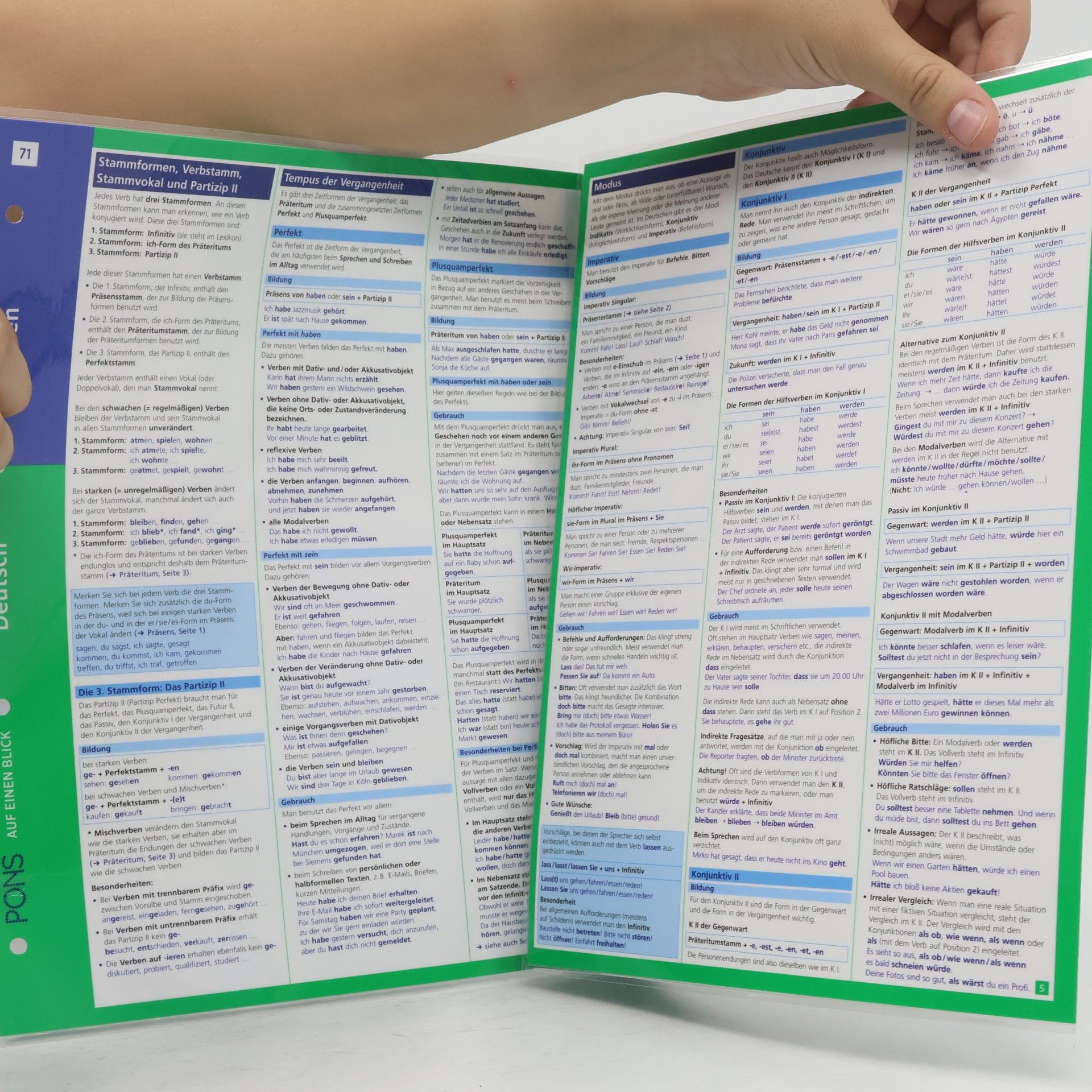 Auf einen Blick - PONS Zeiten Deutsch
