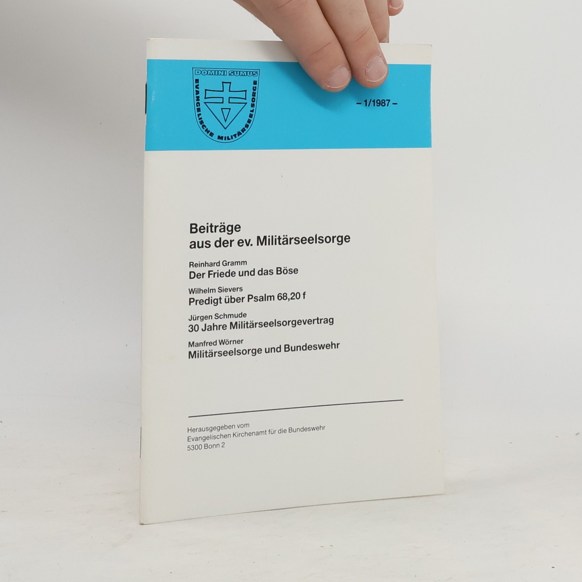 kolektiv Beiträge aus der ev. Militärseelsorge 1/1987