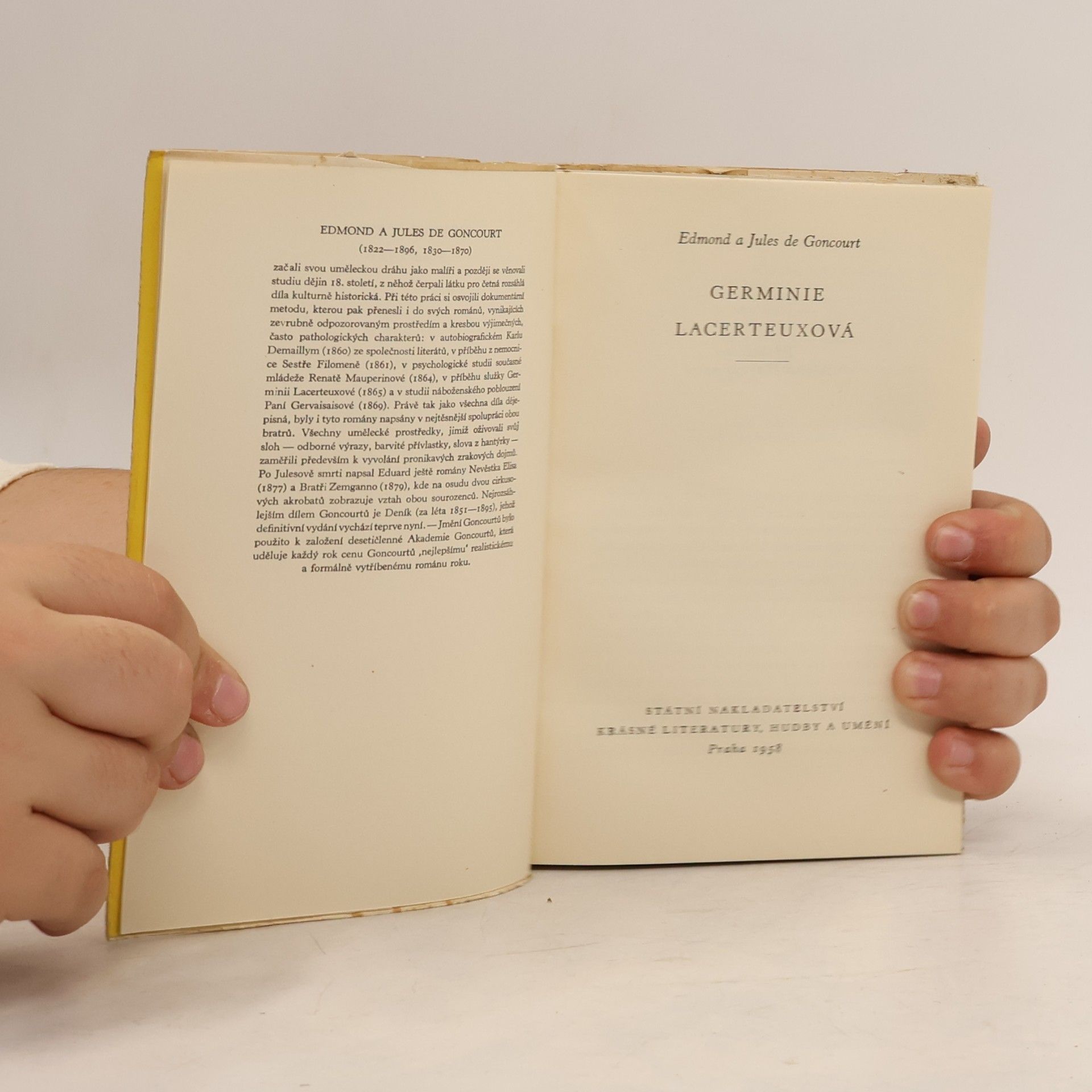 Edmond de Goncourt Germinie Lacerteuxová