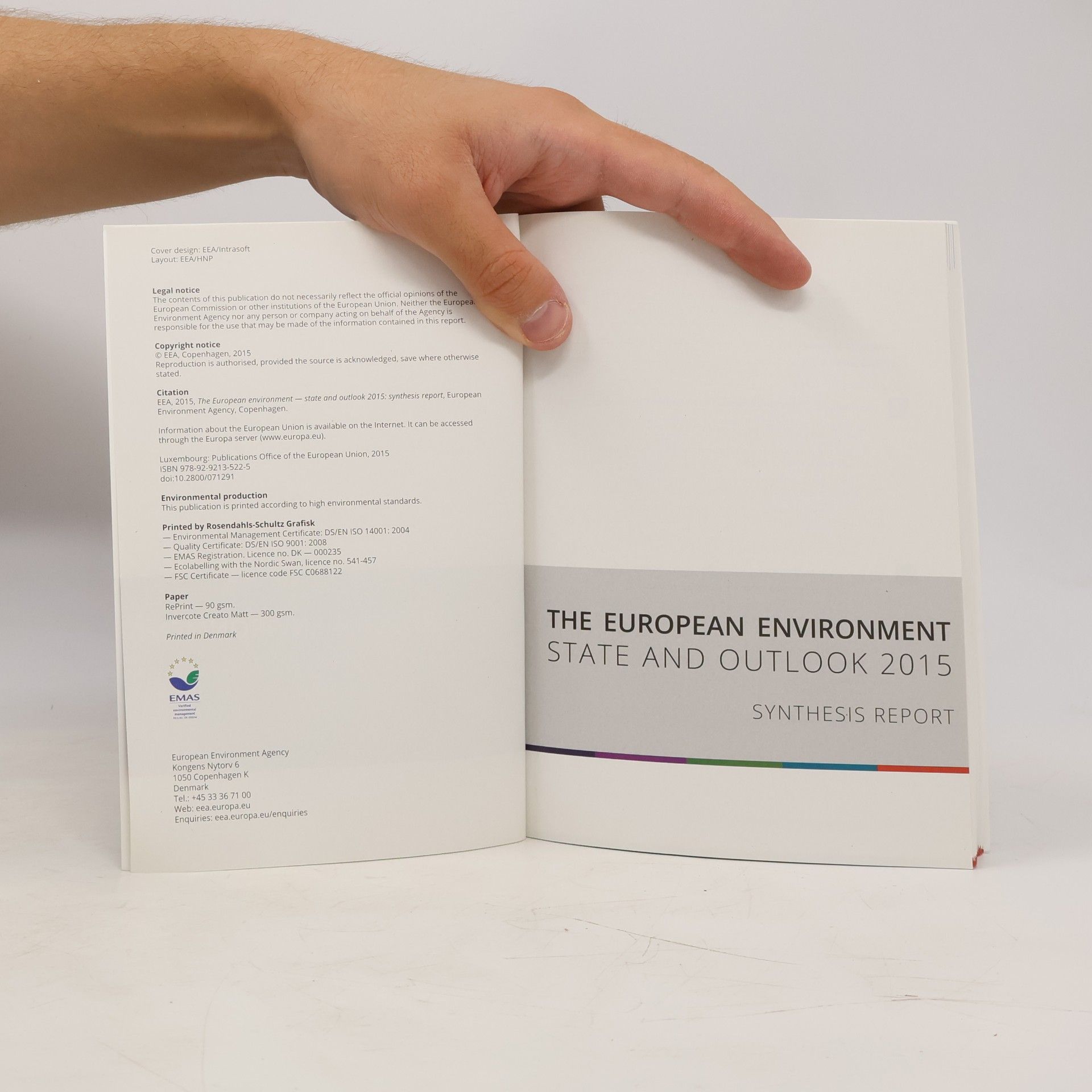 EEA The European Environment State And Outlook 2015
