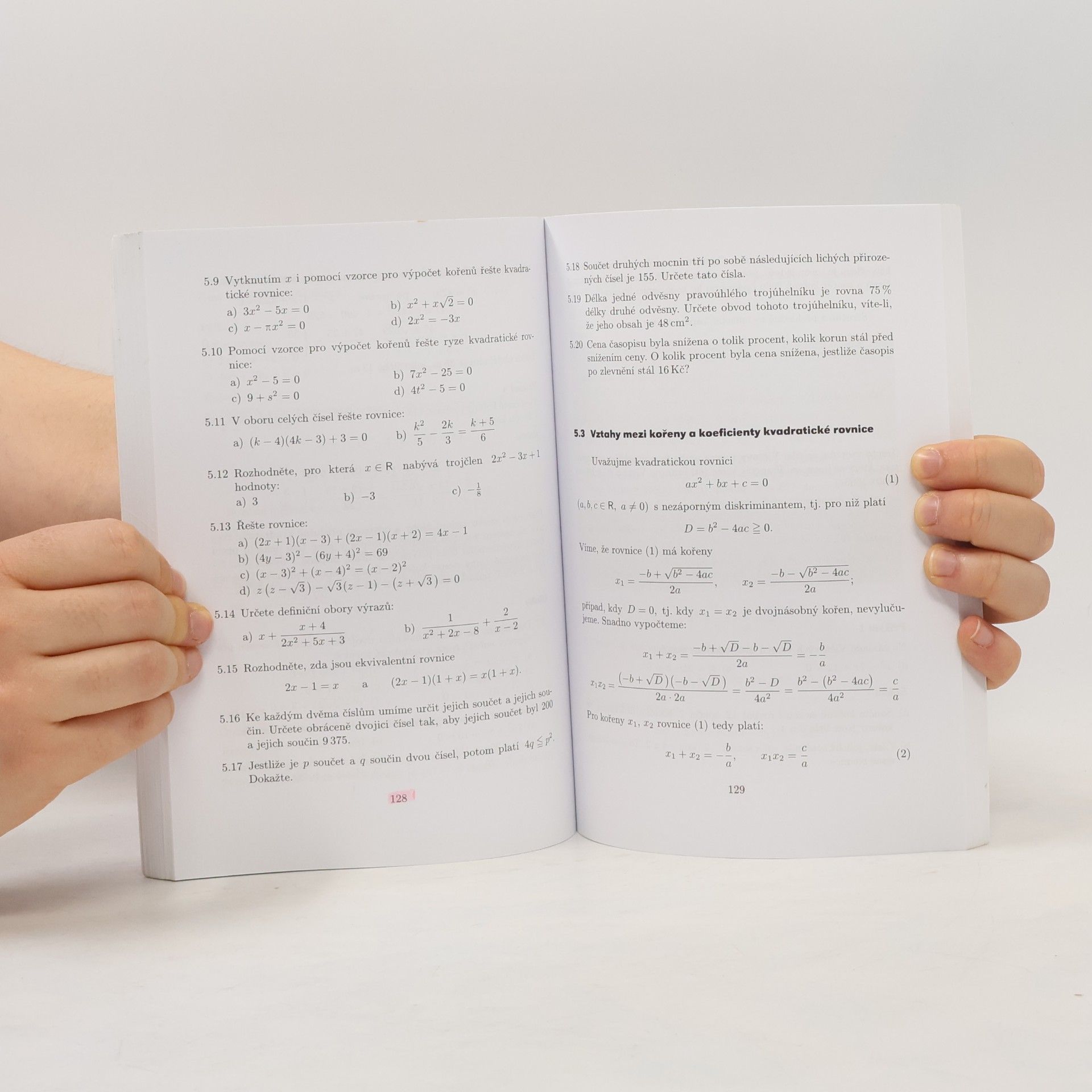 Leo Boček Matematika pro gymnázia. Rovnice a nerovnice