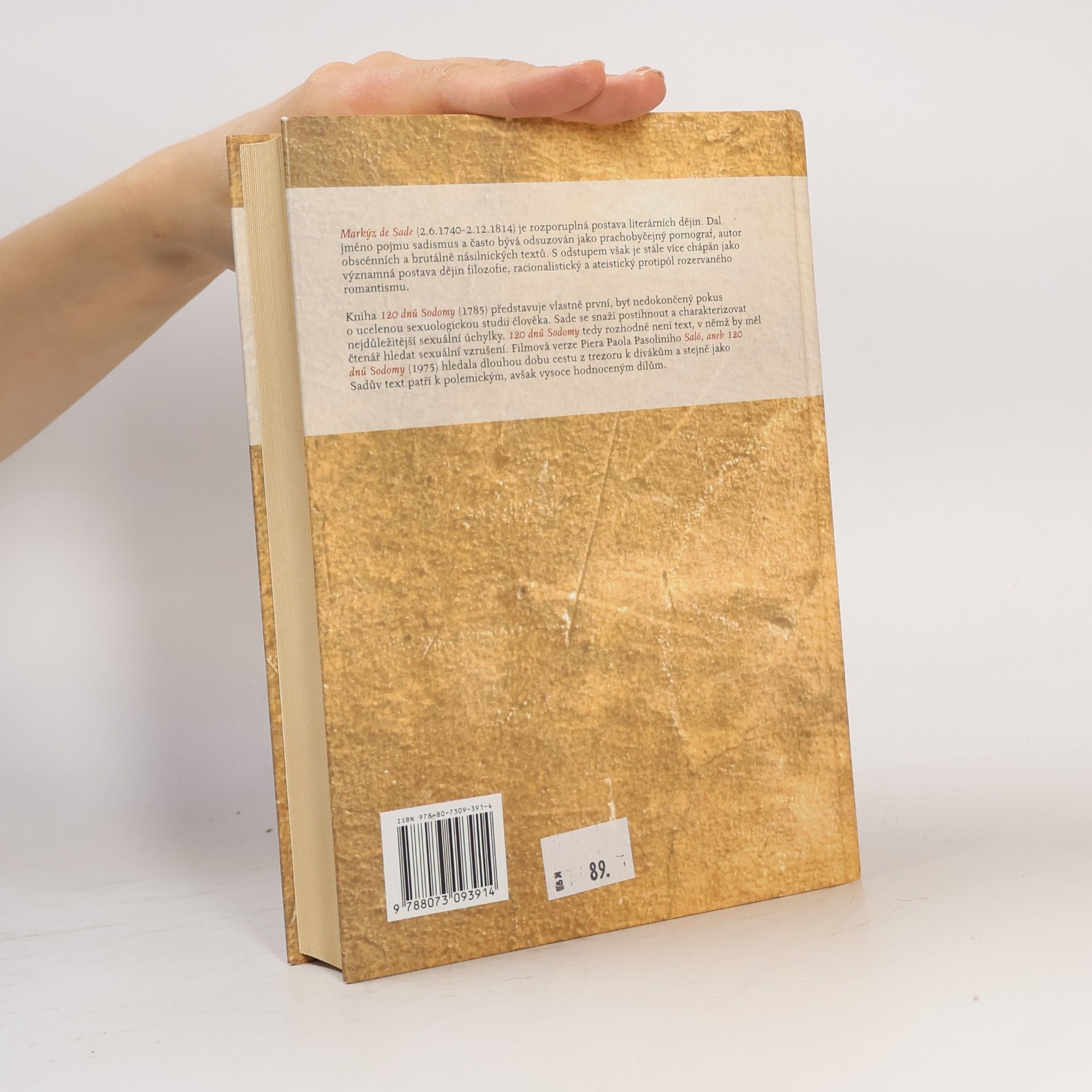 Donatien Alphonse François marquis de Sade 120 dnů Sodomy
