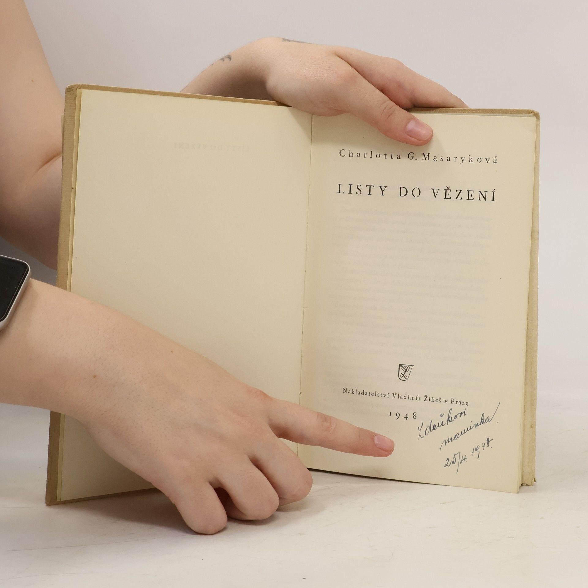 Charlotta Garrigue Masaryková Listy do vězení