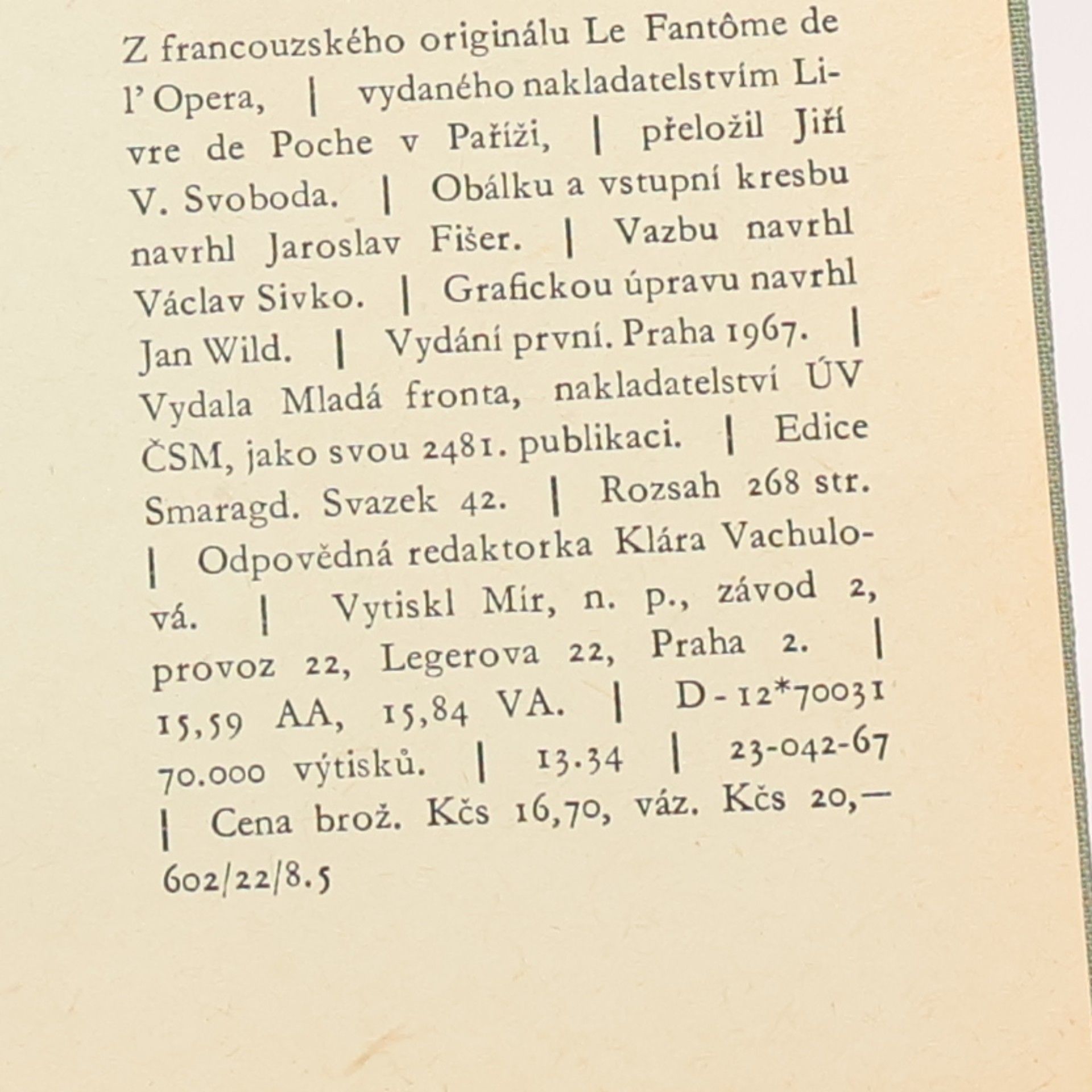 Gaston Leroux Fantóm opery