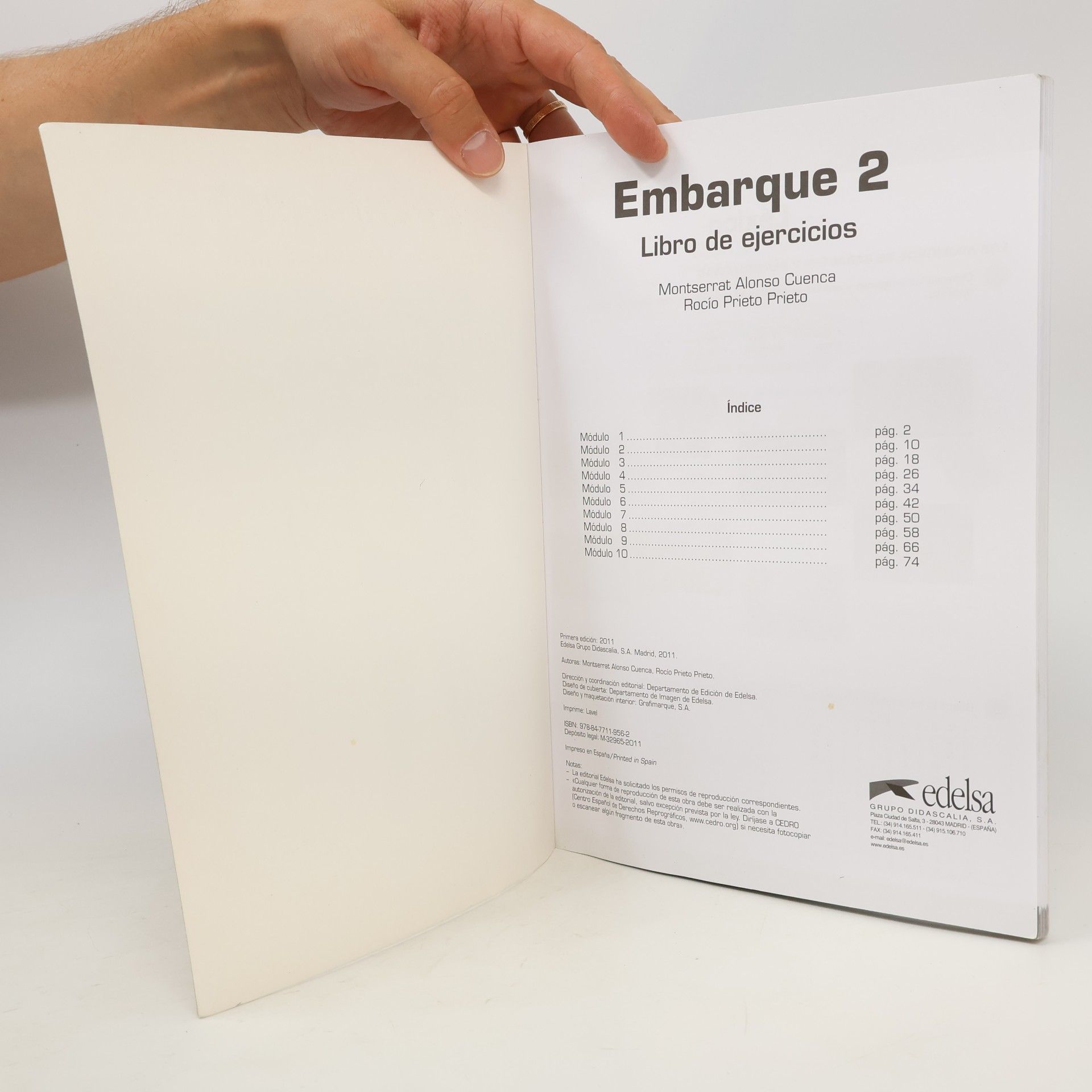 Montserrat Alonso Cuenca Embarque. 2, Libro del ejercicios
