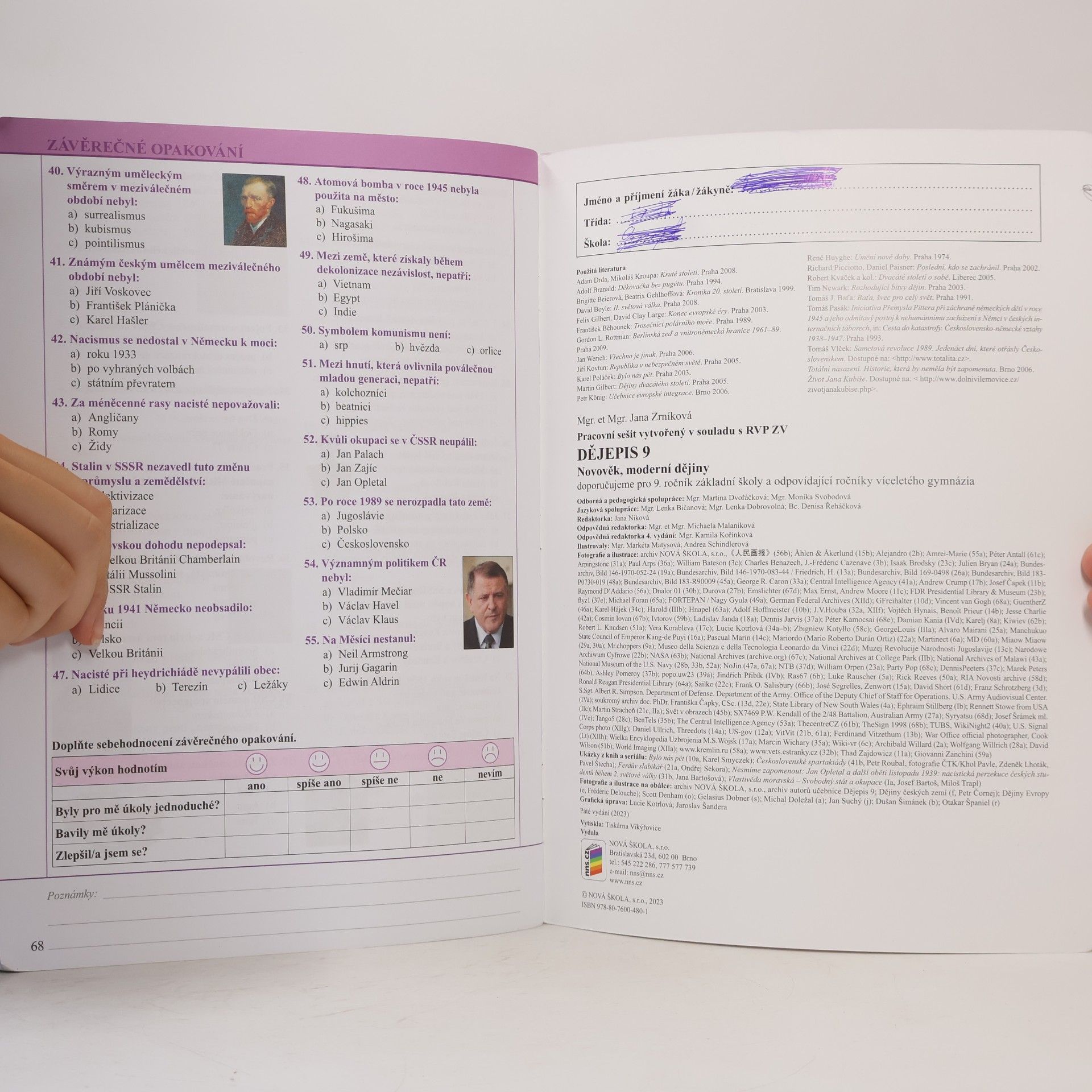 Jana Zrníková Pracovní sešit Dějepis 9