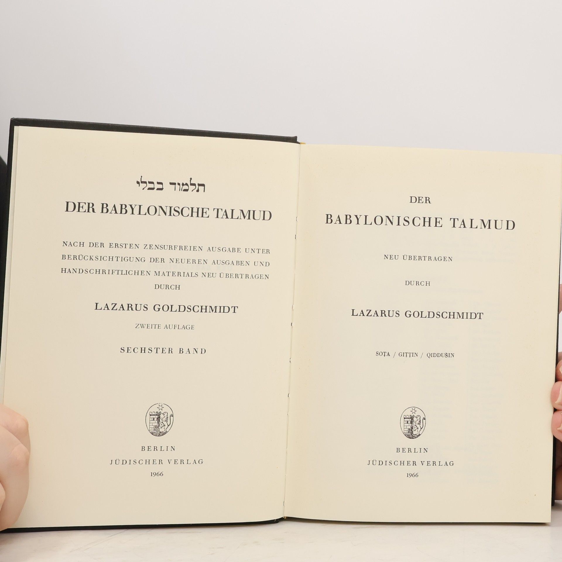 Lazarus Goldschmidt Der Babylonische Talmud