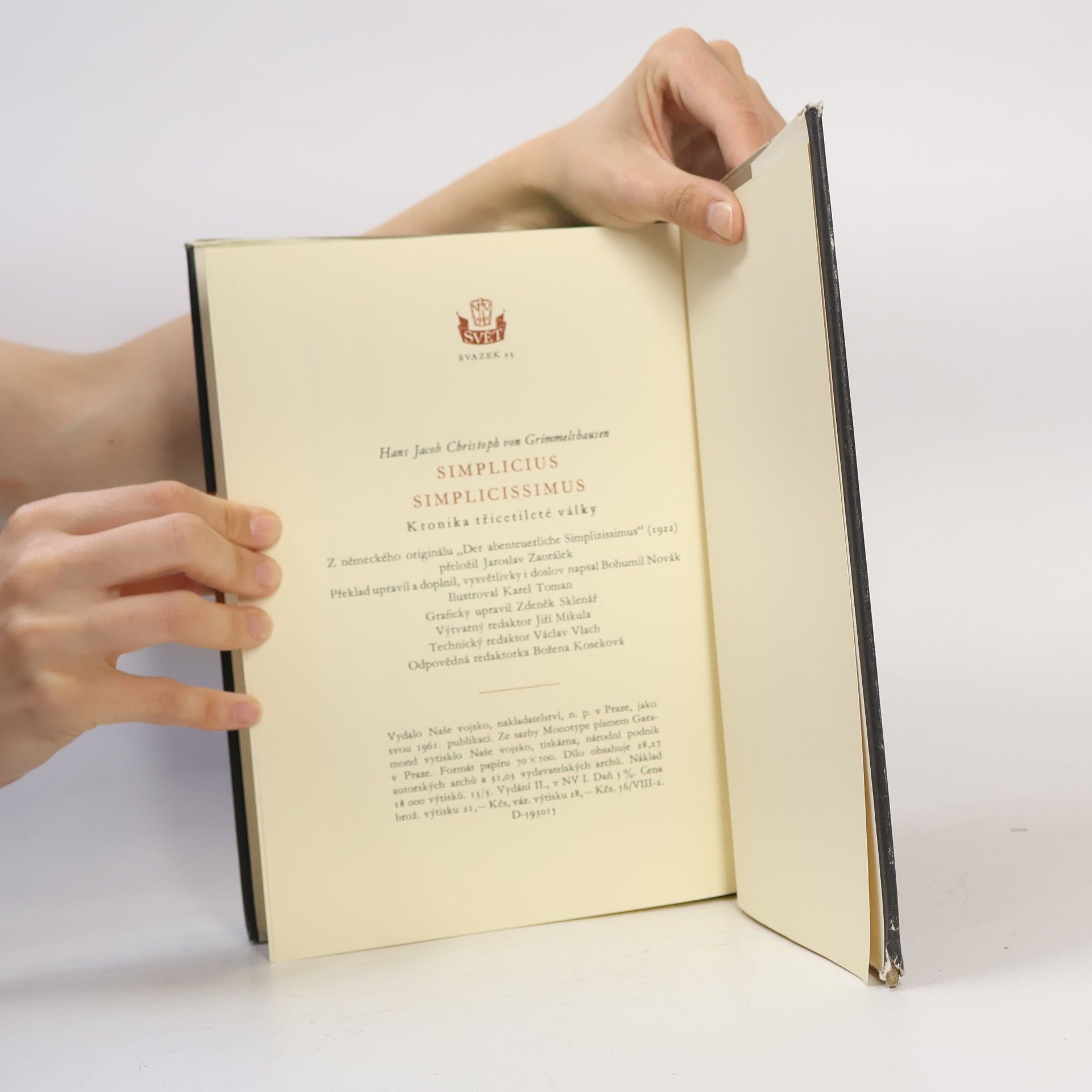 Karel Toman Simplicius Simplicissimus. Kronika třicetileté války