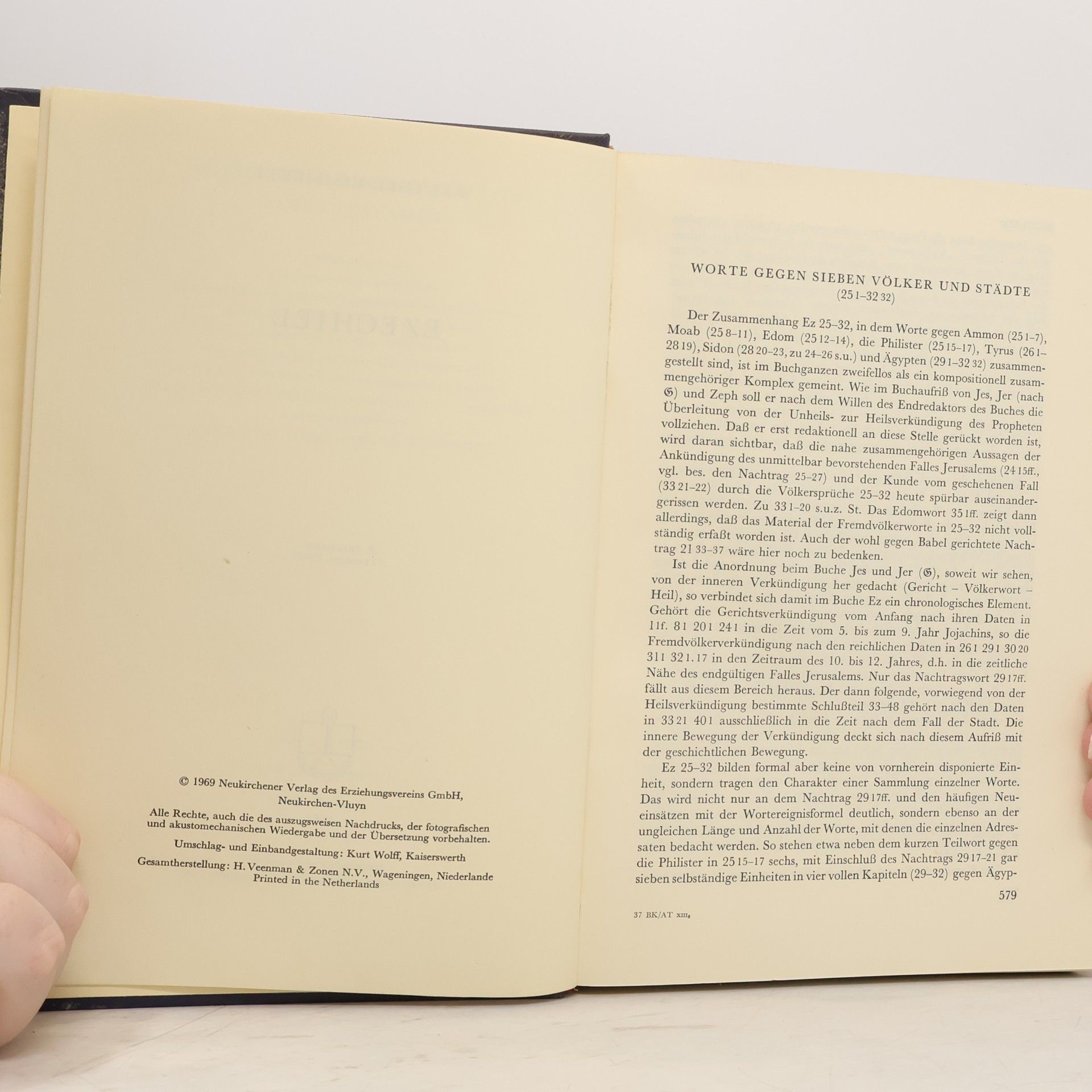 Walther Zimmerli Biblischer Kommentar altes Testament XIII/2