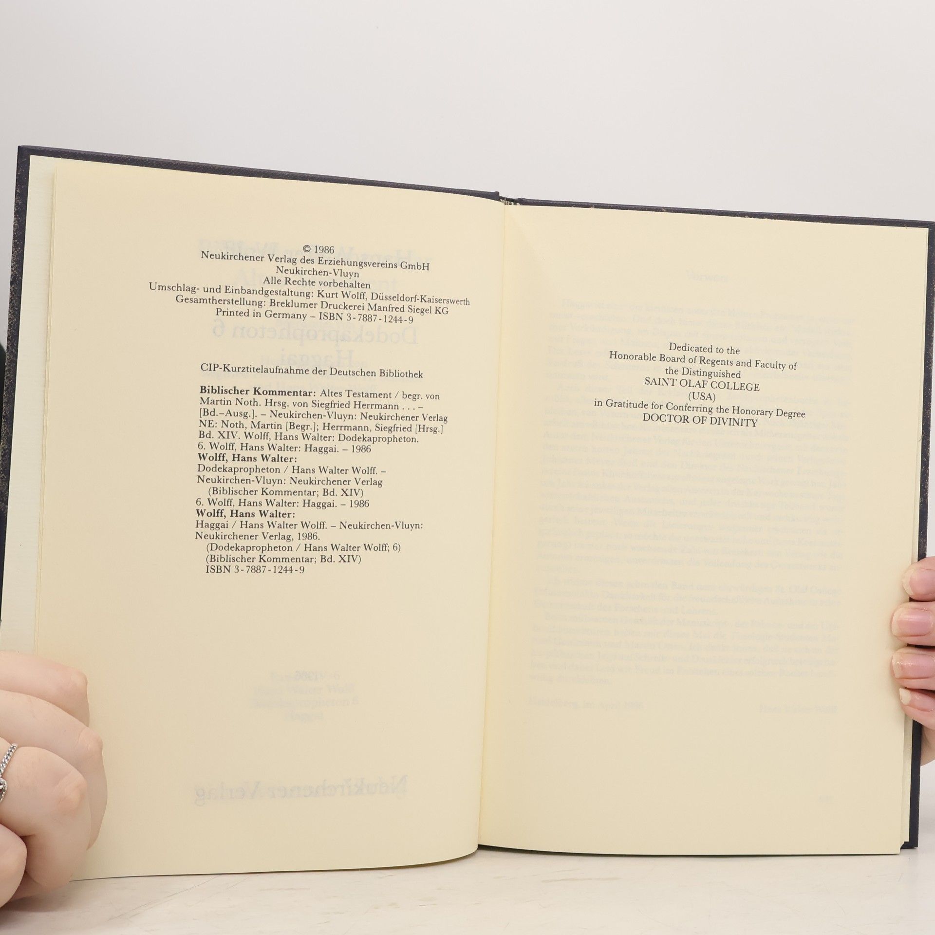 Hans W. Wolff Biblischer Kommentar Altes Testament - XIV/6: Dodekapropheton 6, Haggai