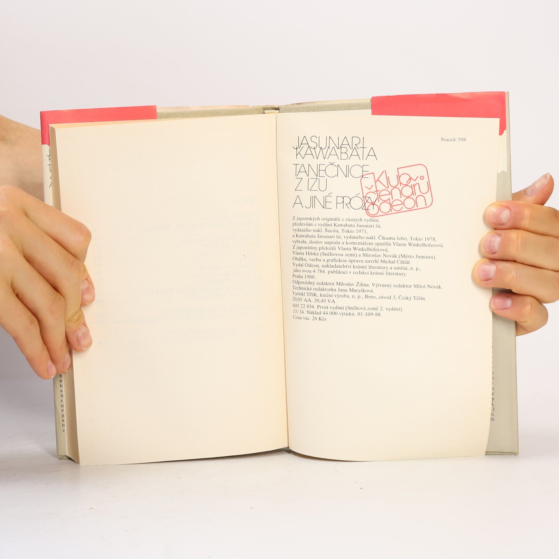 Yasunari Kawabata Tanečnice z Izu a jiné prózy