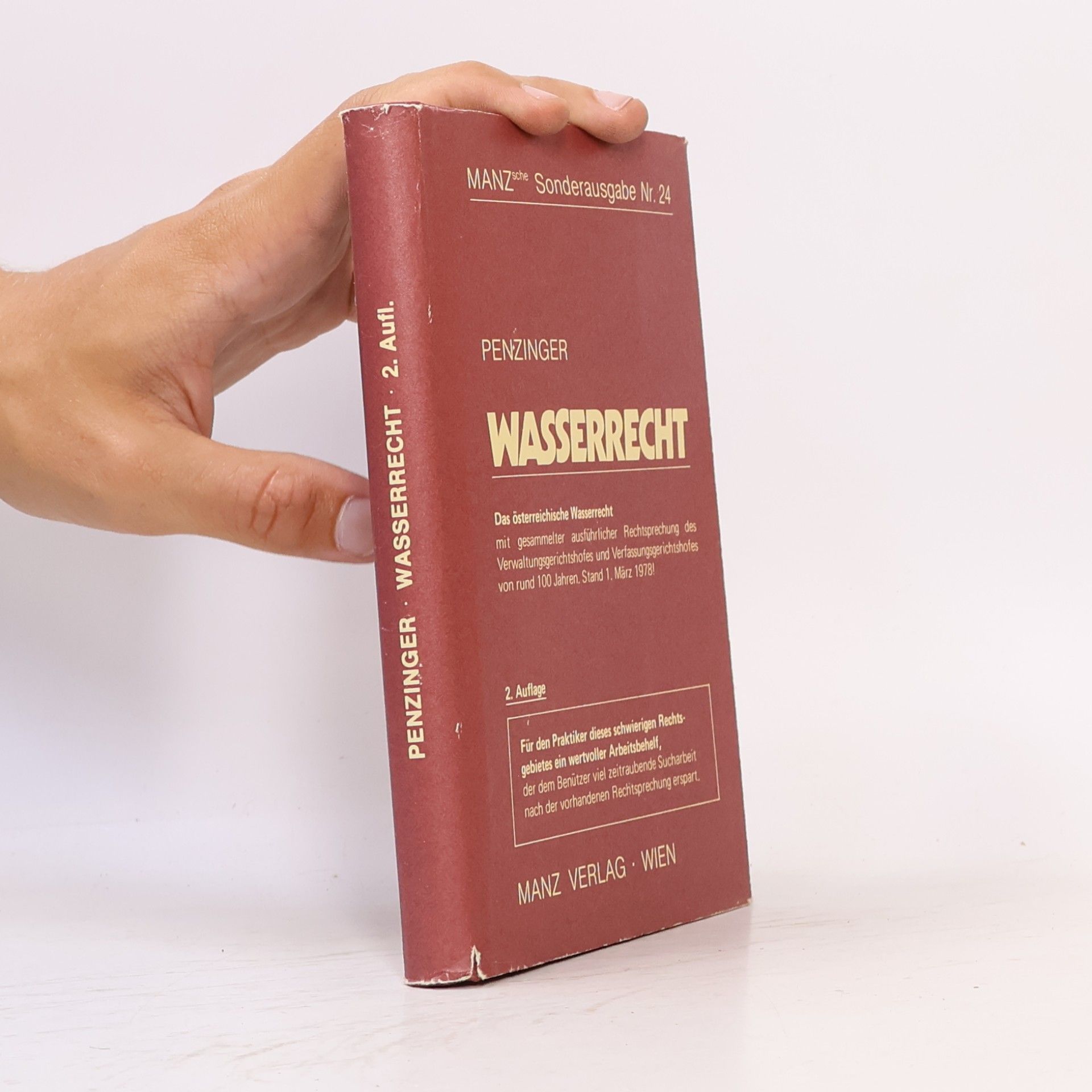 Anton Penzinger Manzsche Gesetzausgaben - 24: Das österreichische Wasserrecht