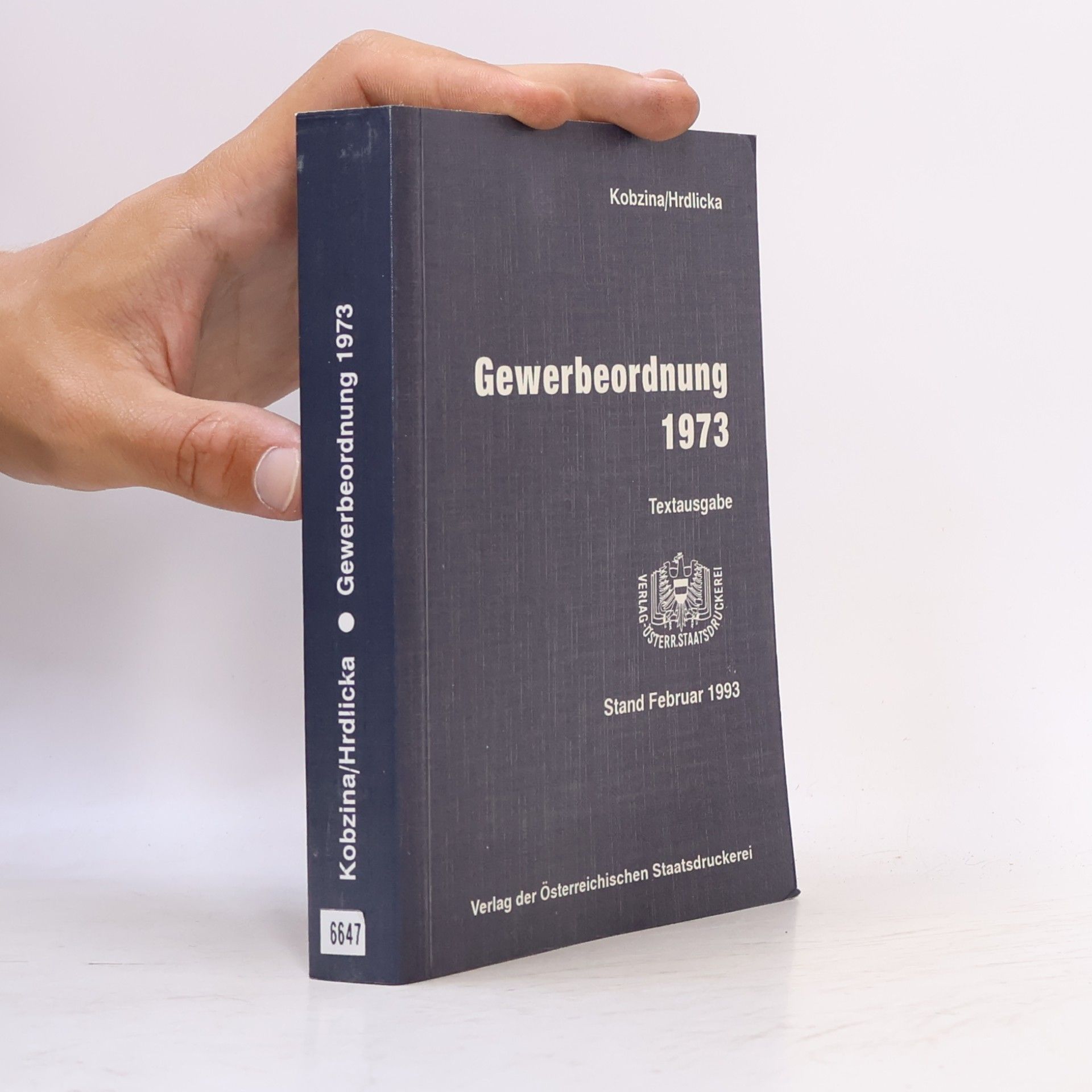 Gewerbeordnung 1973 - Textausgabe - Stand Februar 1993