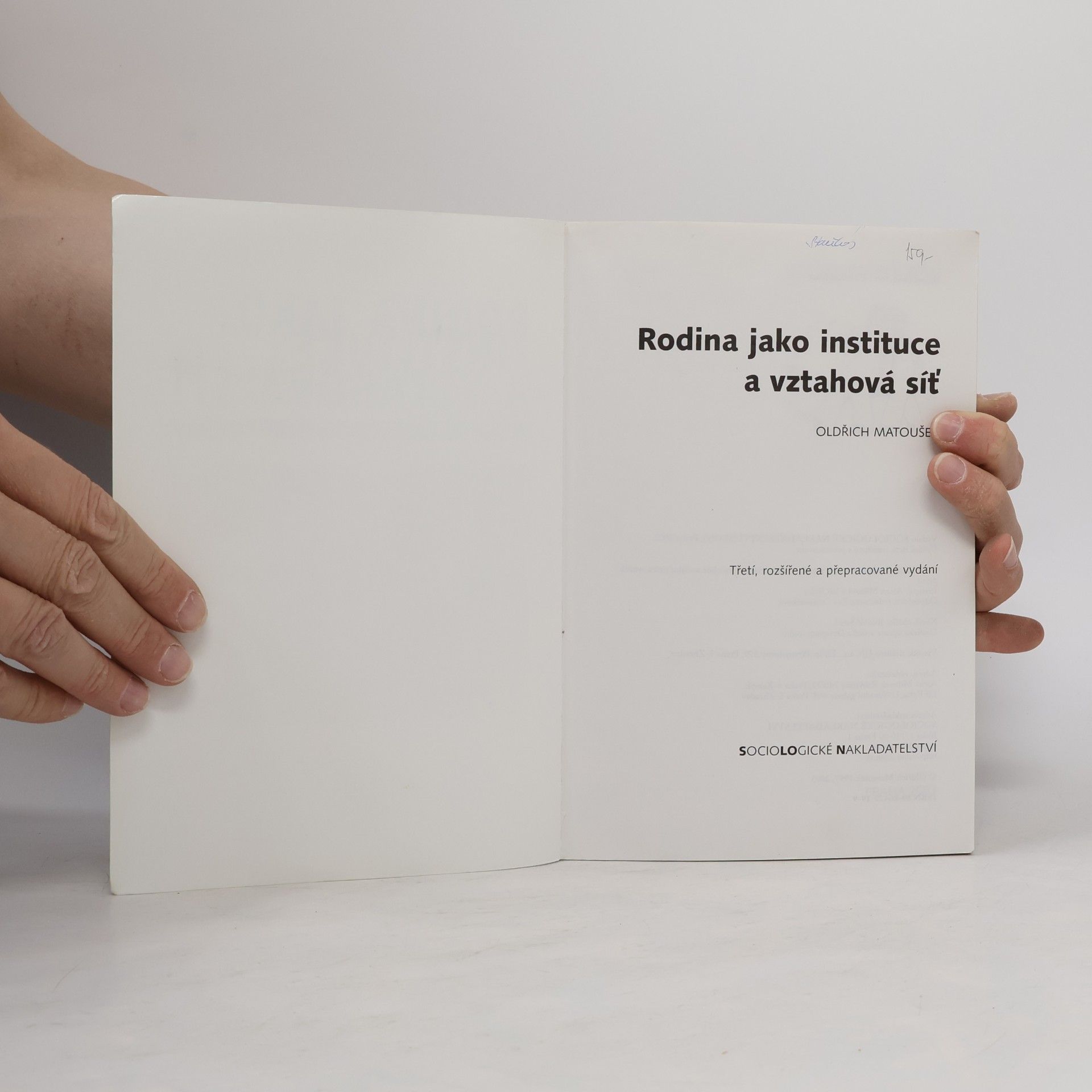 Oldřich Matoušek Rodina jako instituce a vztahová síť