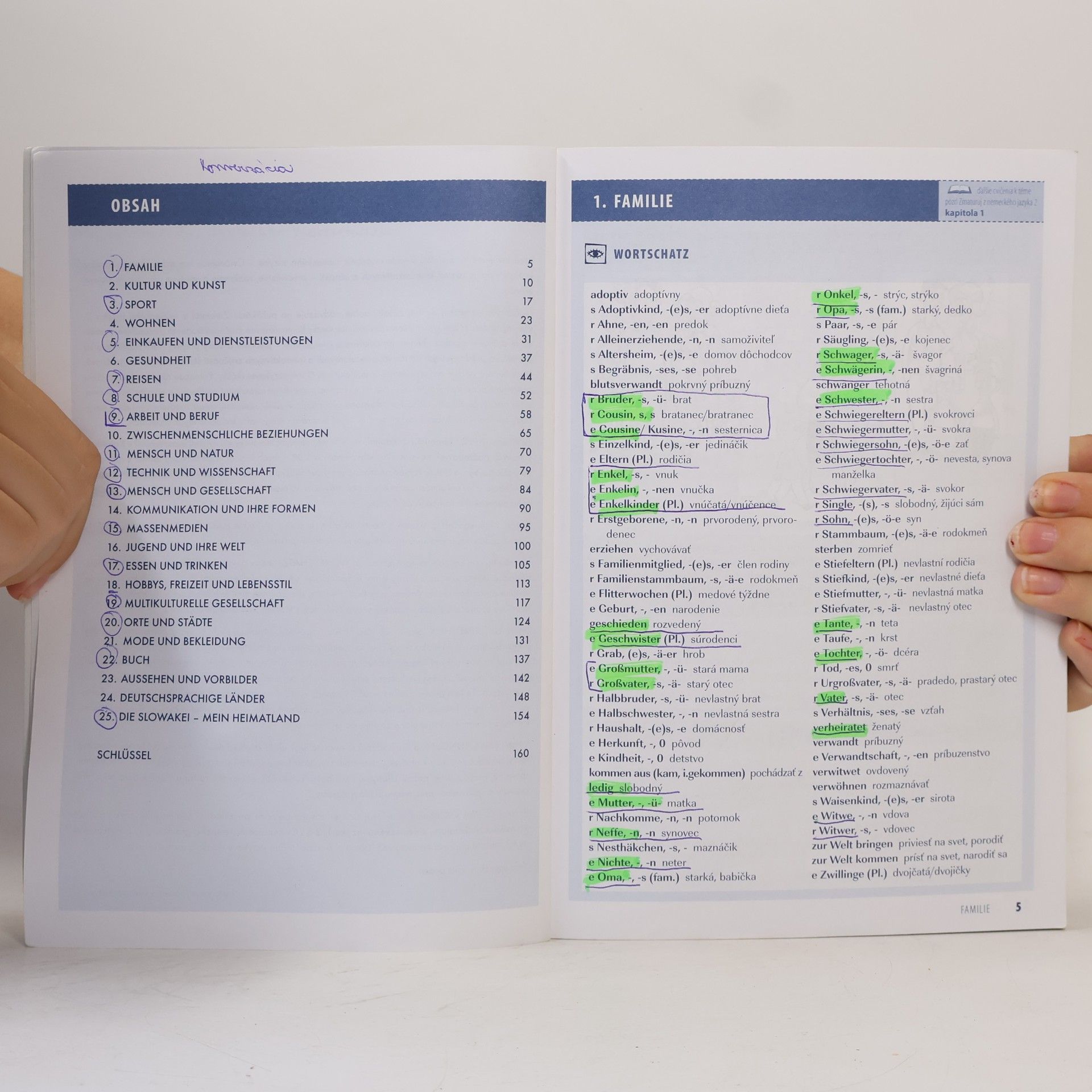 Various authors Cvičebnica nemeckej slovnej zásoby = Übungsbuch des deutschen Wortschatzes : 25 tematických okruhov nielen na maturitu