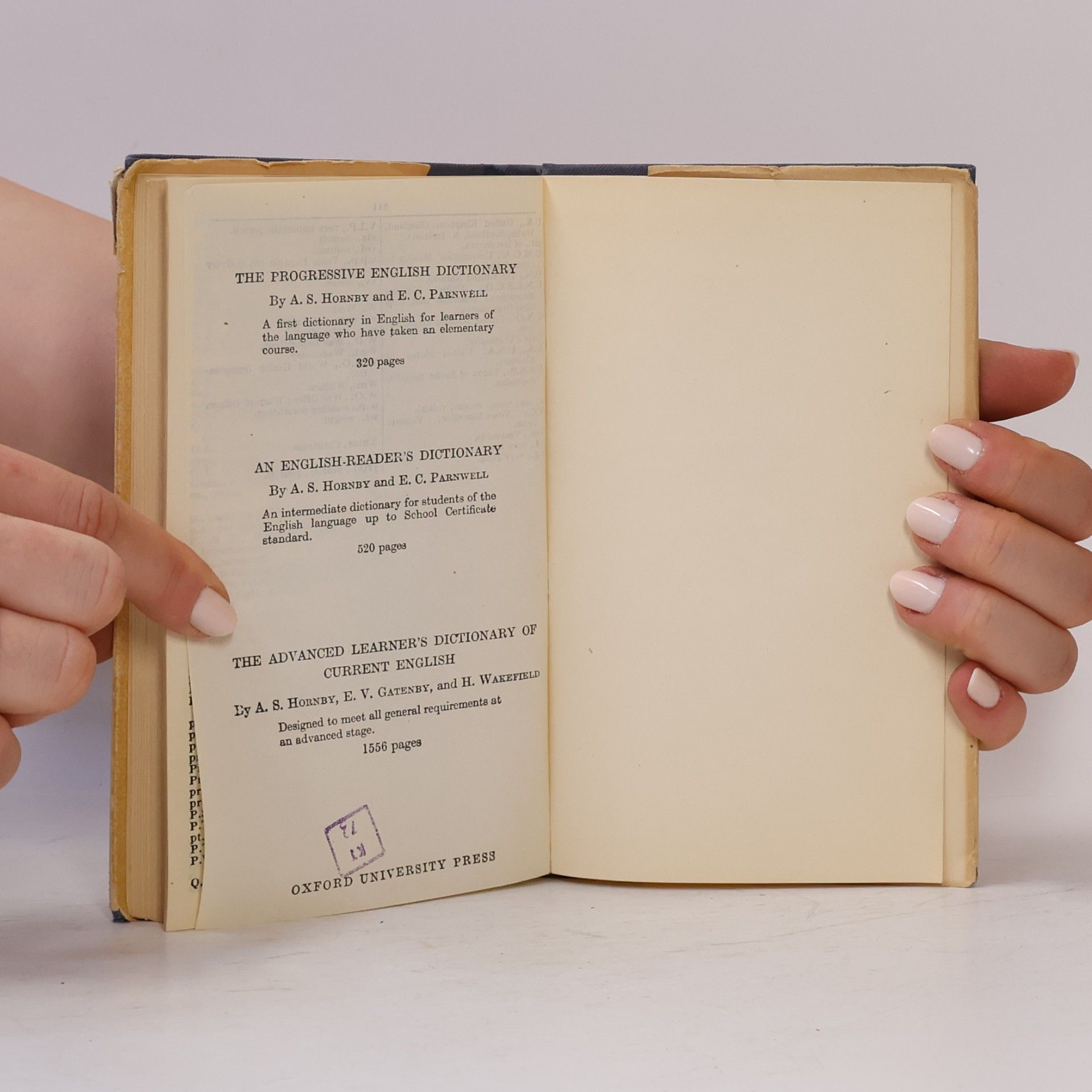 Albert Sydney Hornby An English-reader's Dictionary