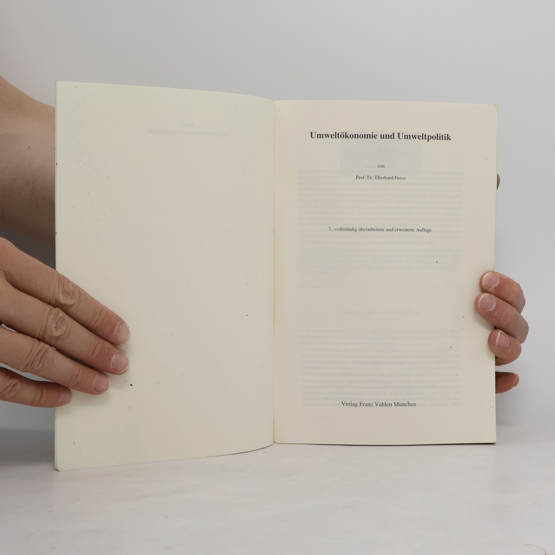 Eberhard Feess Umweltökonomie und Umweltpolitik - 3. Auflage