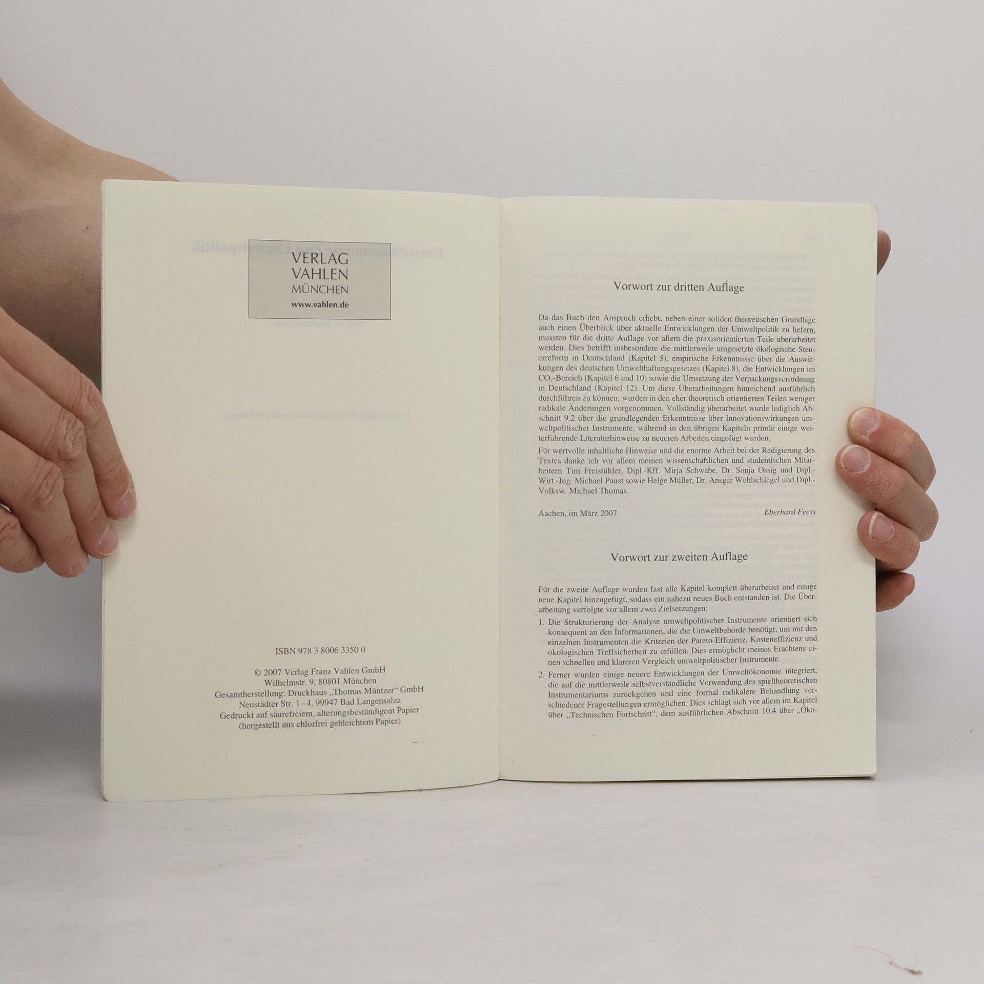Eberhard Feess Umweltökonomie und Umweltpolitik - 3. Auflage