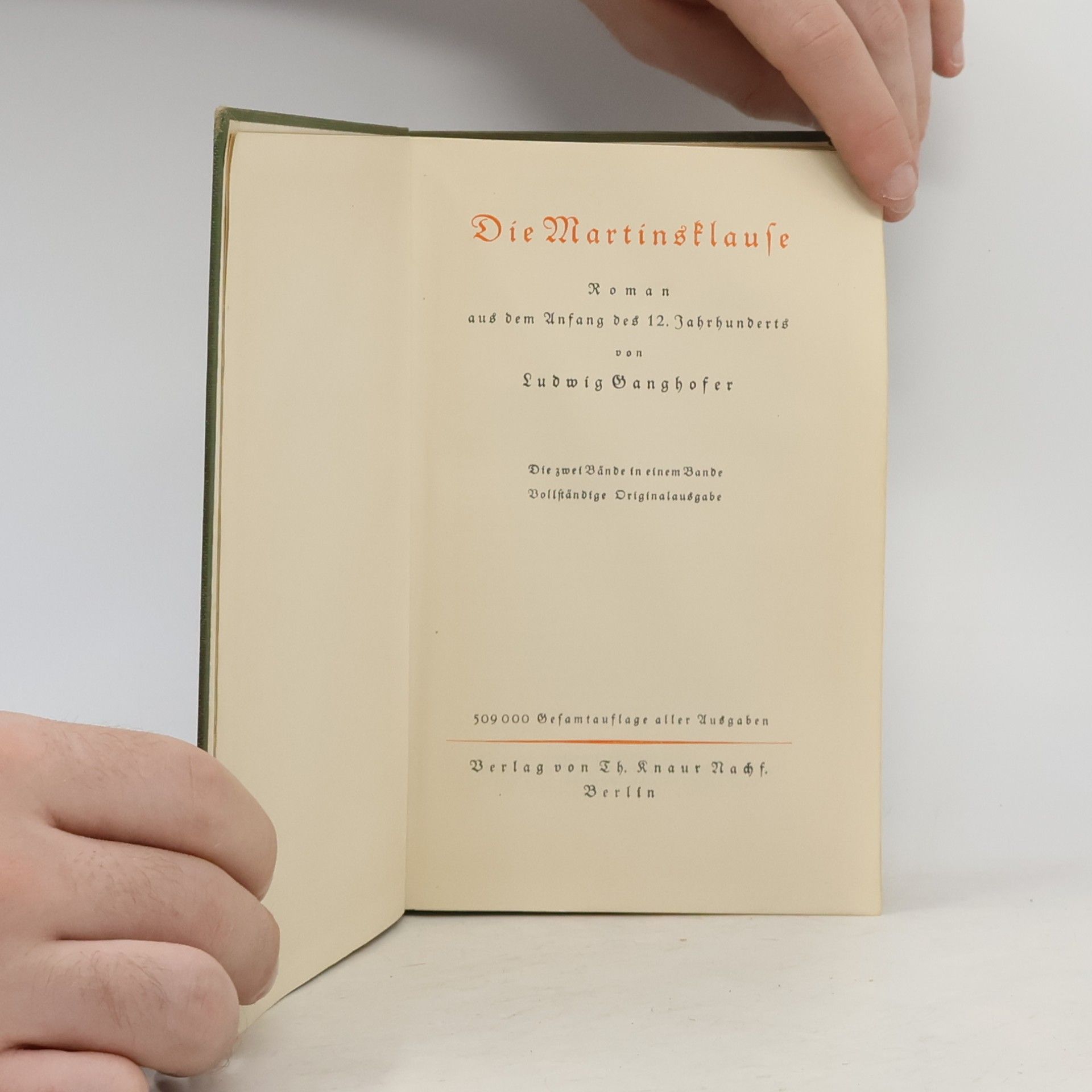 Ludwig Ganghofer Die Martinsklause
