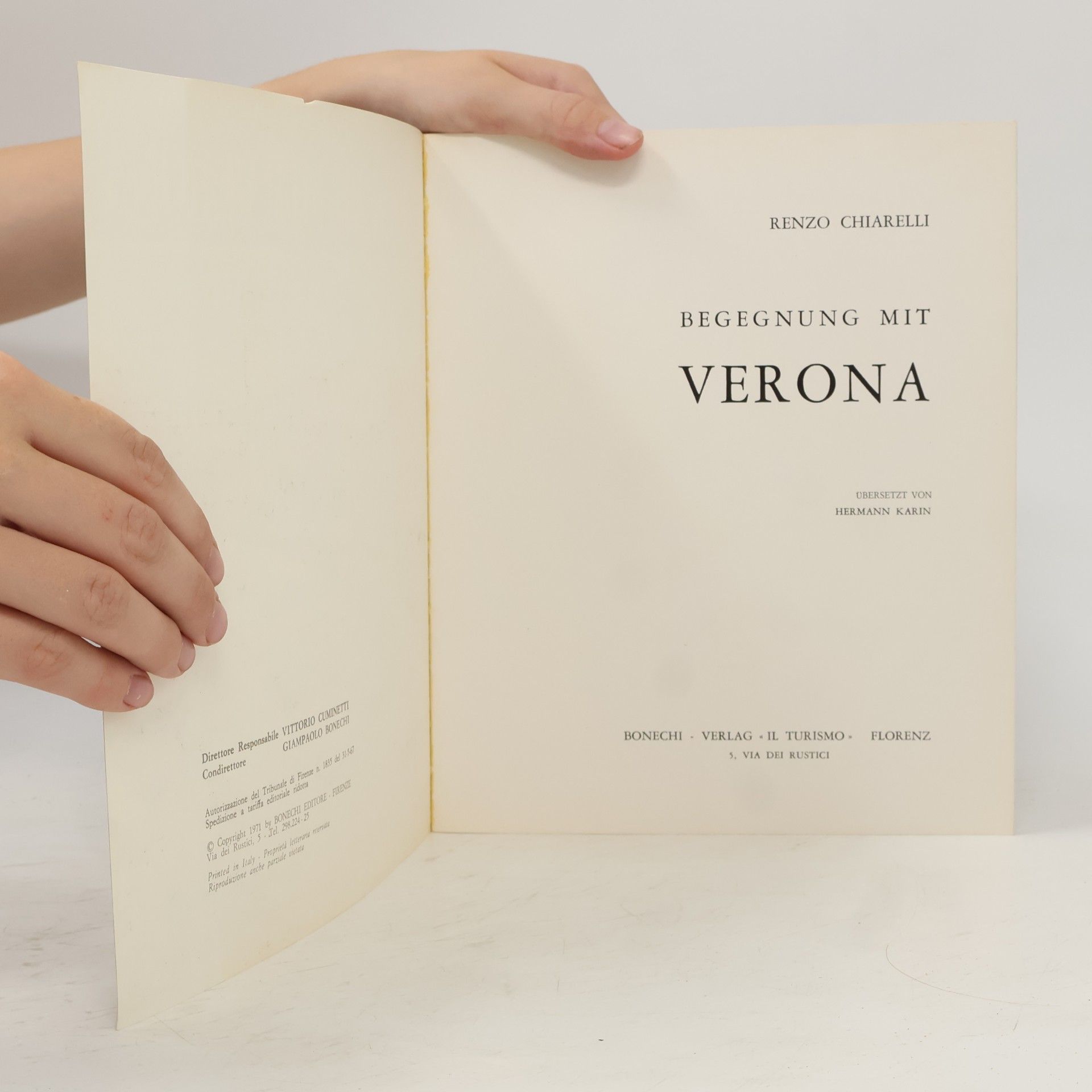 Renzo Chiarelli Begegnung mit Verona