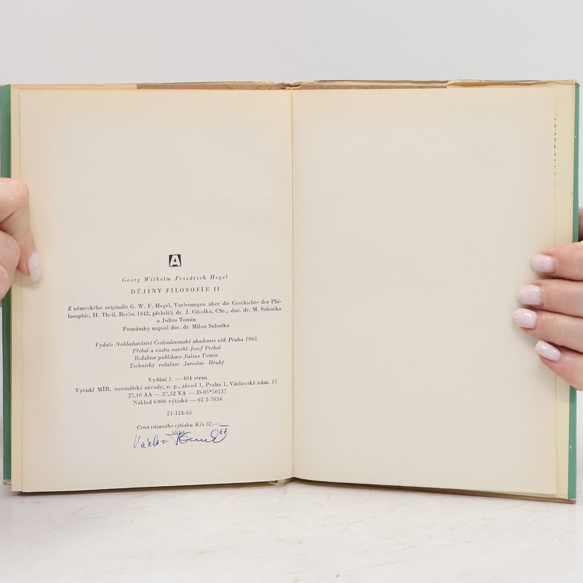 Georg Wilhelm Friedrich Hegel Dějiny filosofie II