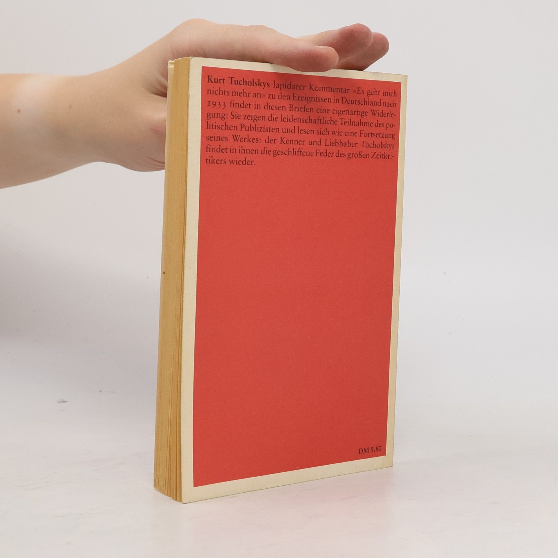 Kurt Tucholsky Politische Briefe