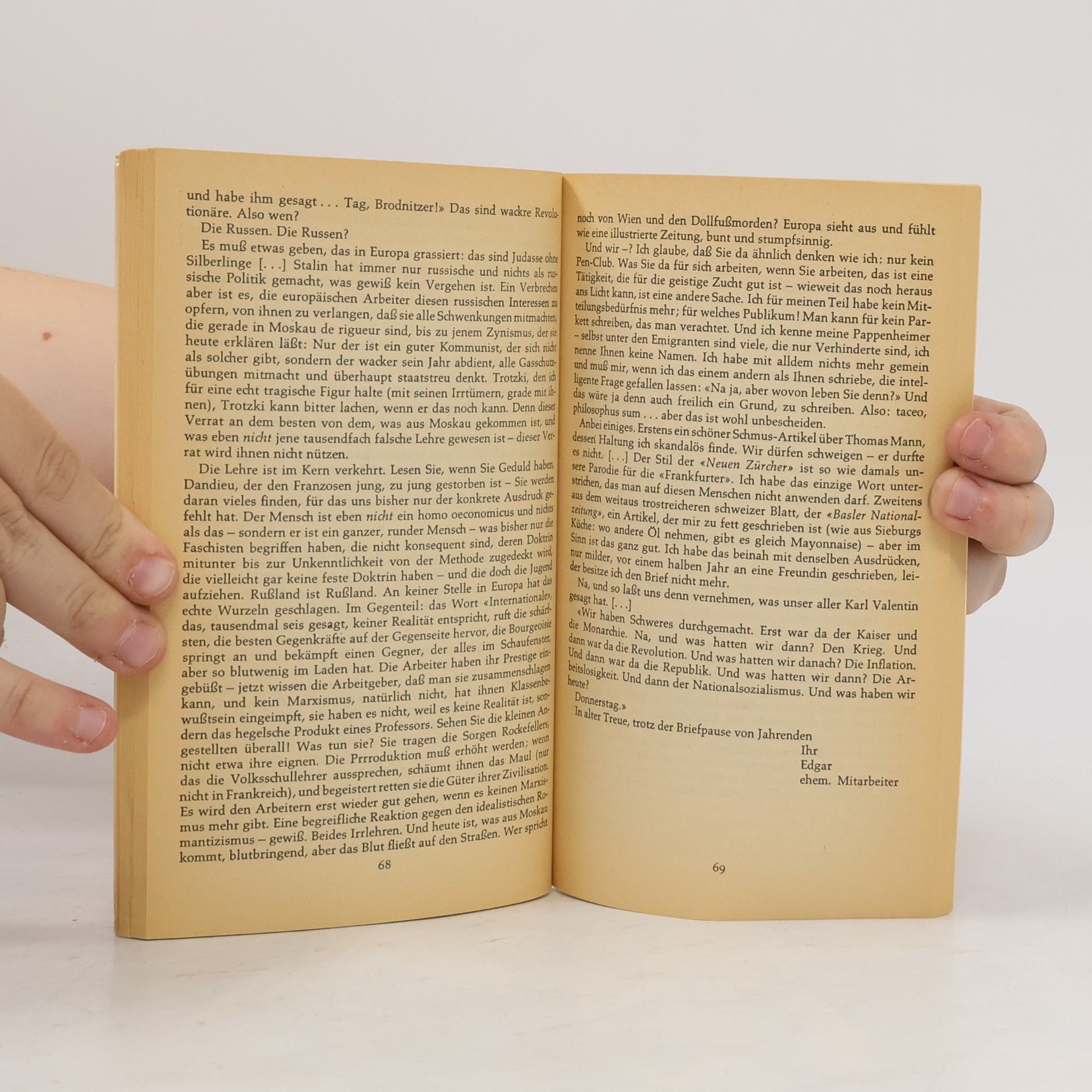 Kurt Tucholsky Politische Briefe
