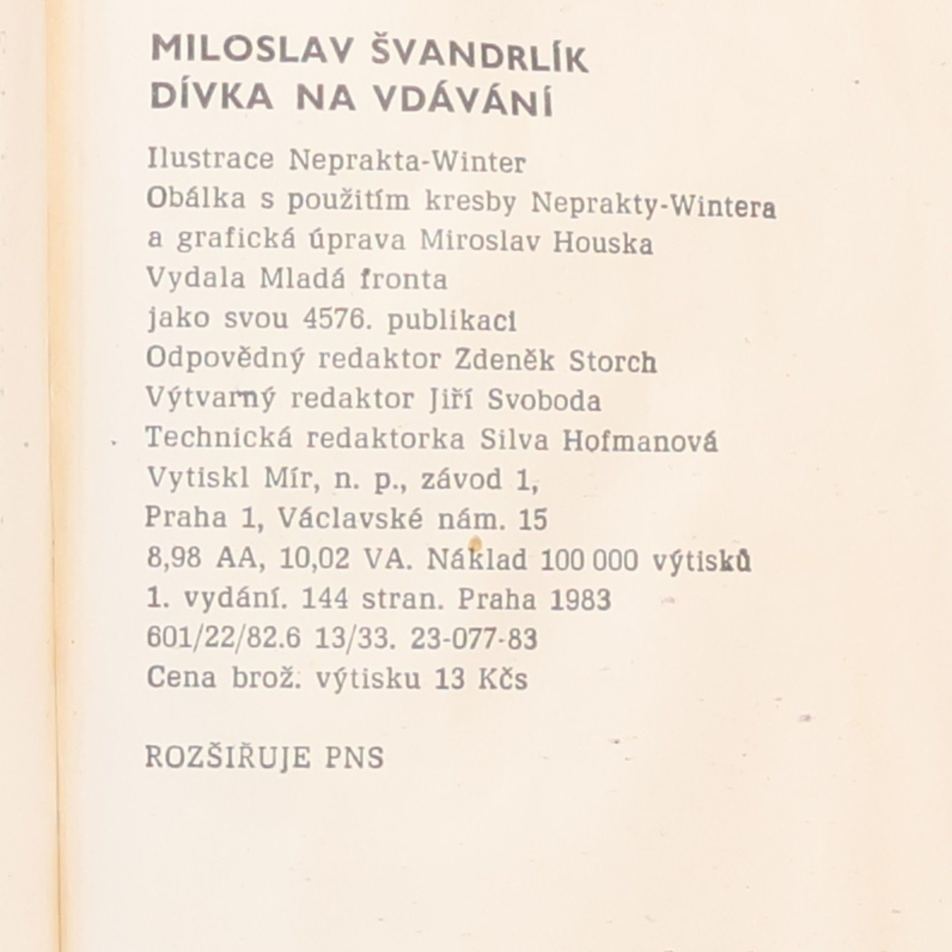 Miloslav Švandrlík Dívka na vdávání