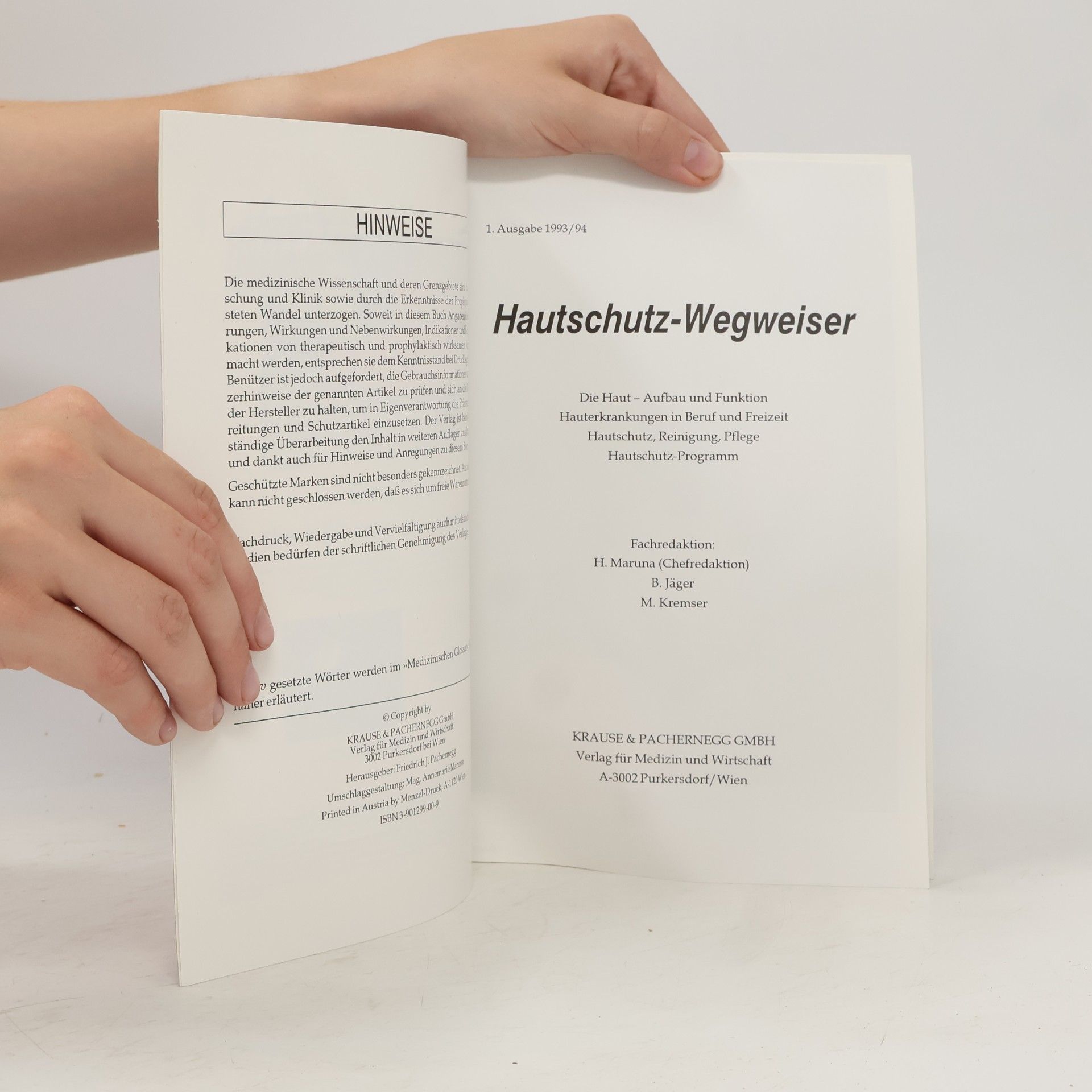 Bertold Jäger Hautschutz-Wegweiser