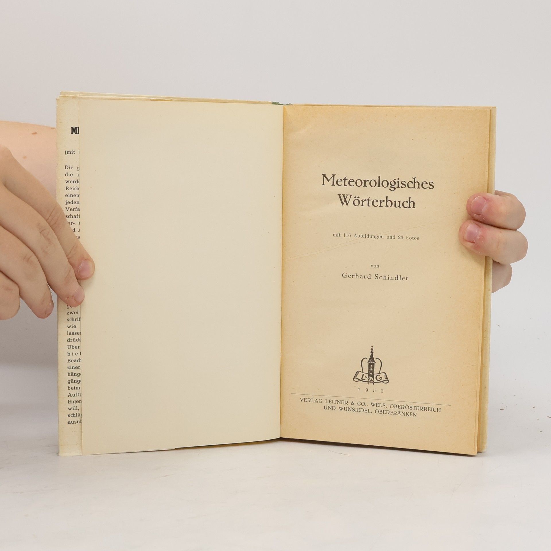 Gerhard Schindler Meteorologisches Wörterbuch
