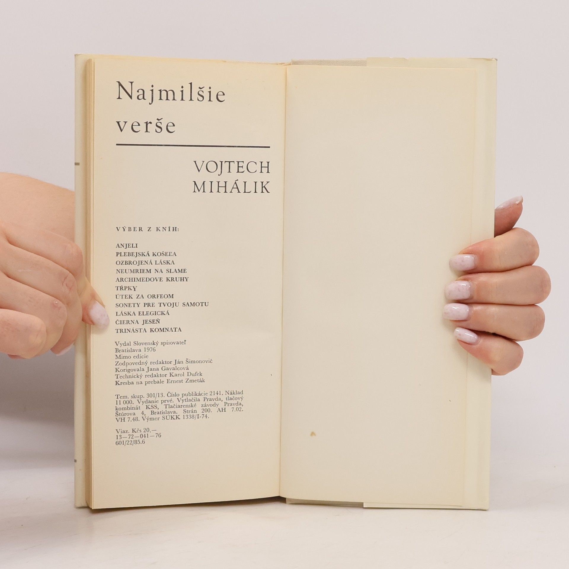 Vojtech Mihálik Najmilšie verše