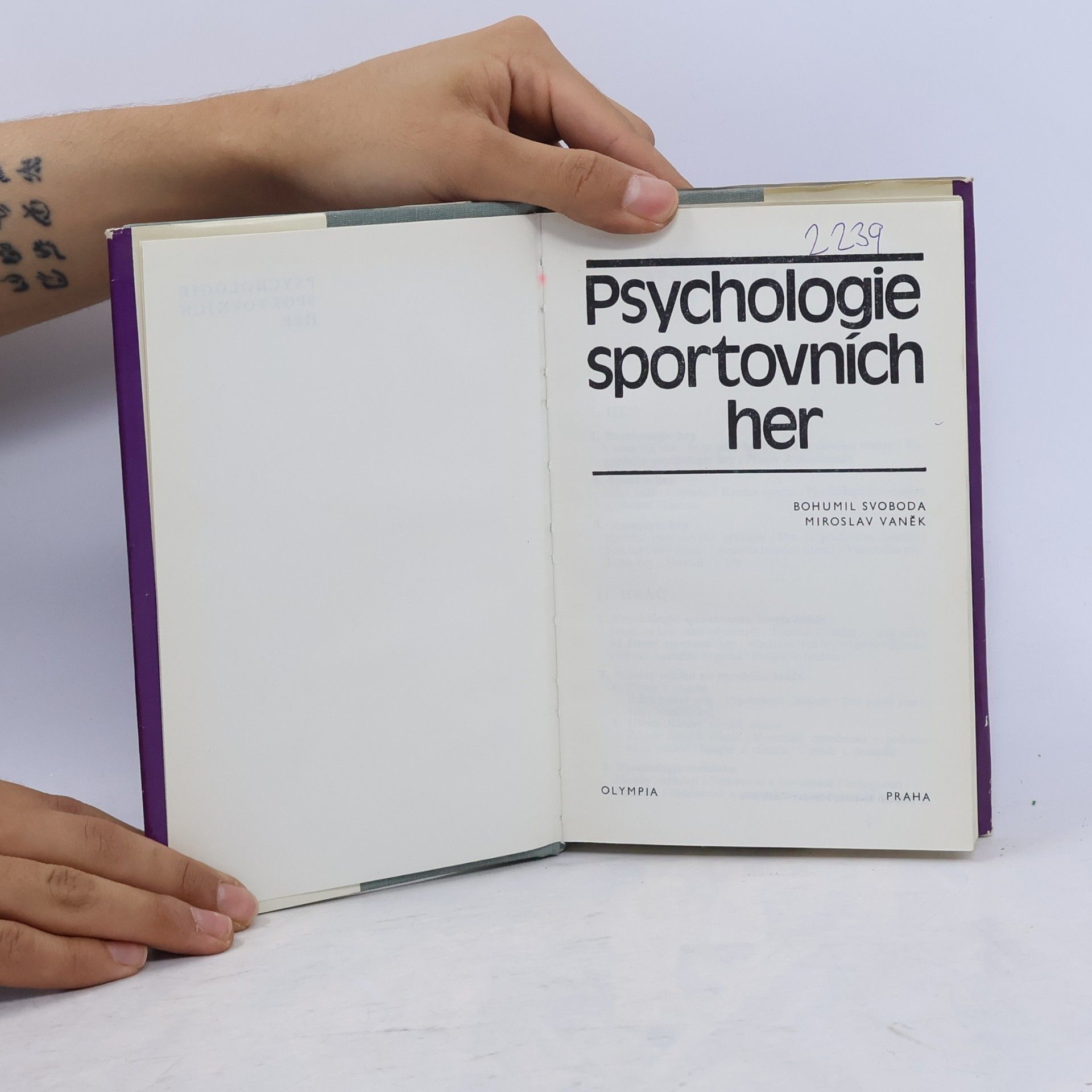 Bohumil Svoboda Psychologie sportovních her