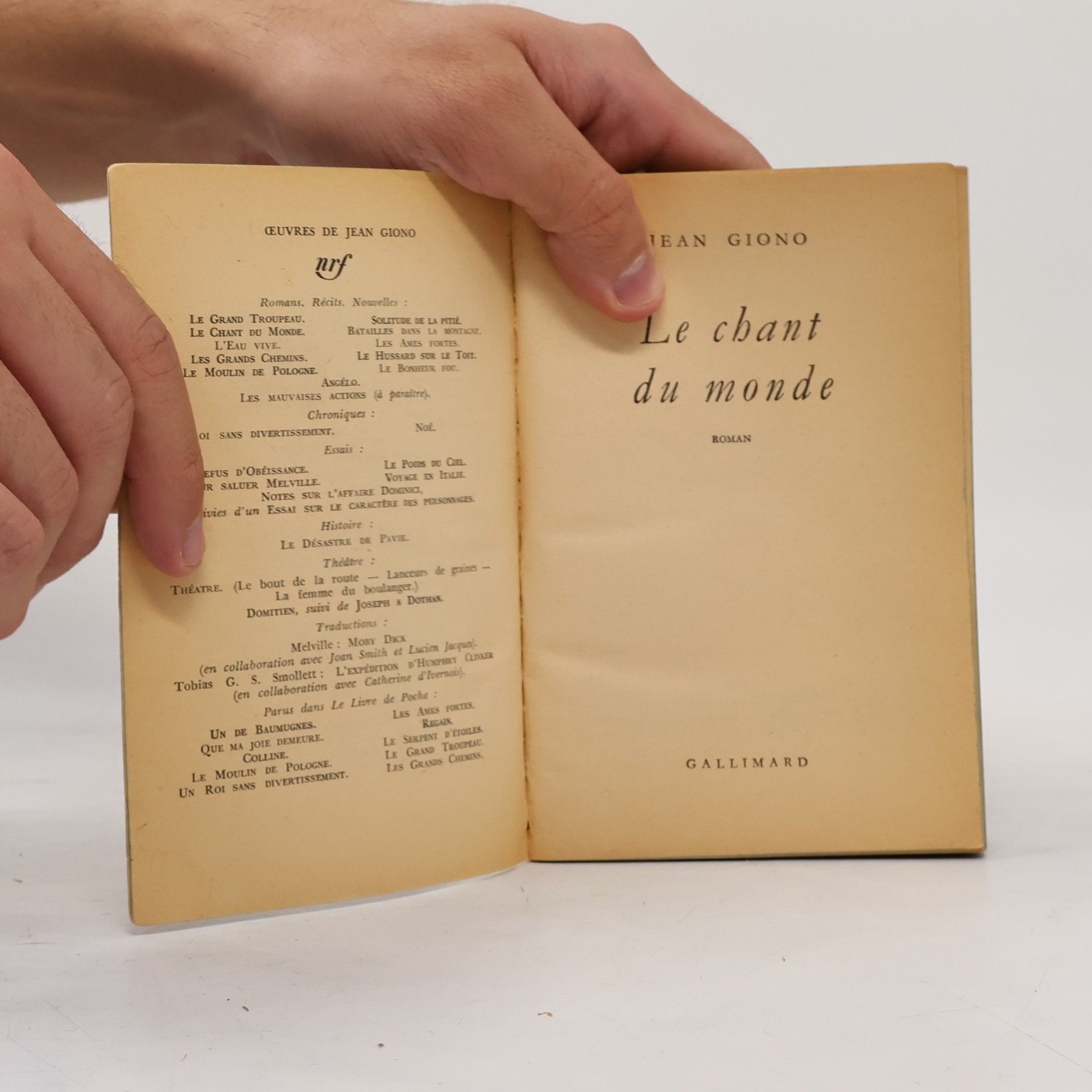 Jean Giono Le chant du monde