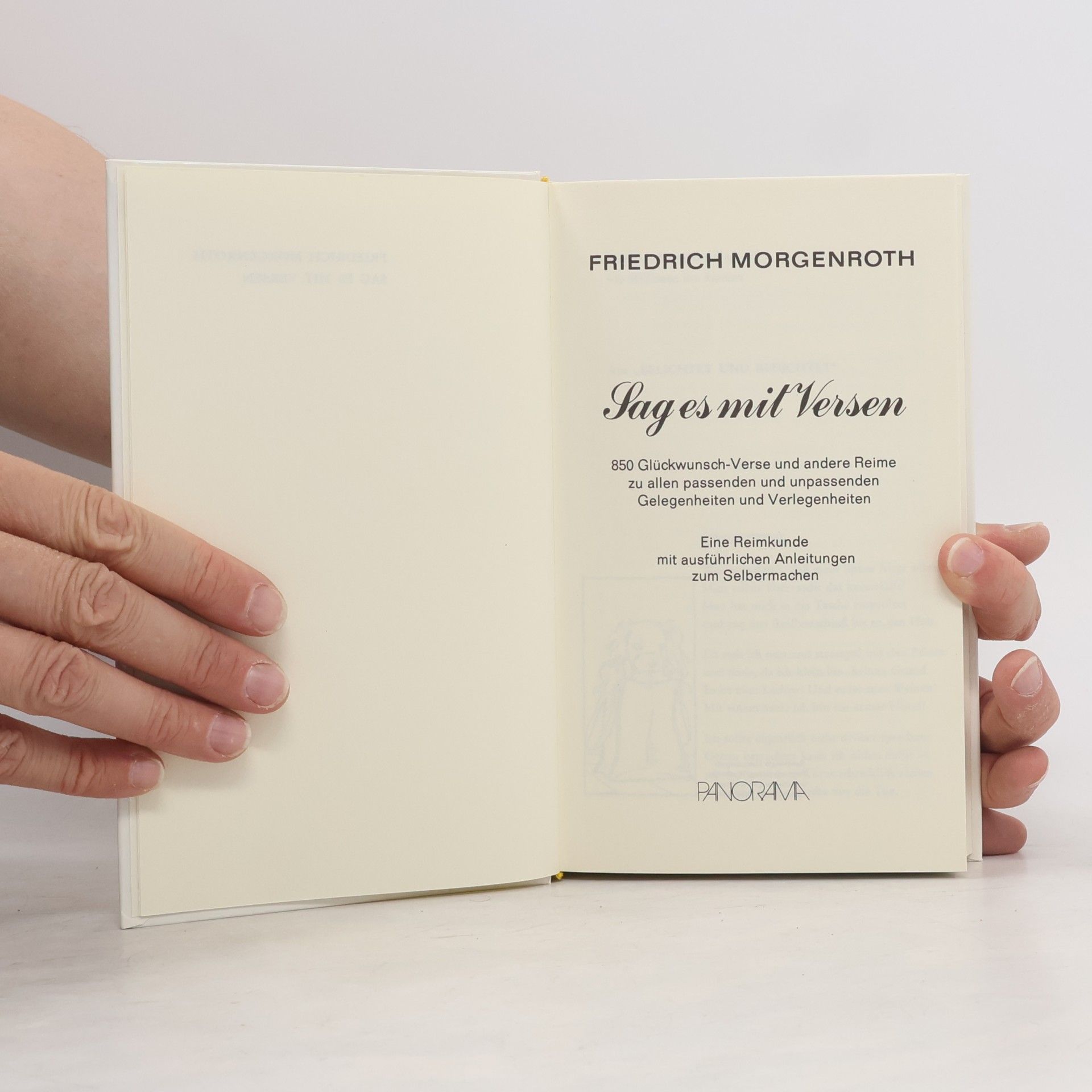 Friedrich Morhenroth Sag es mit Versen