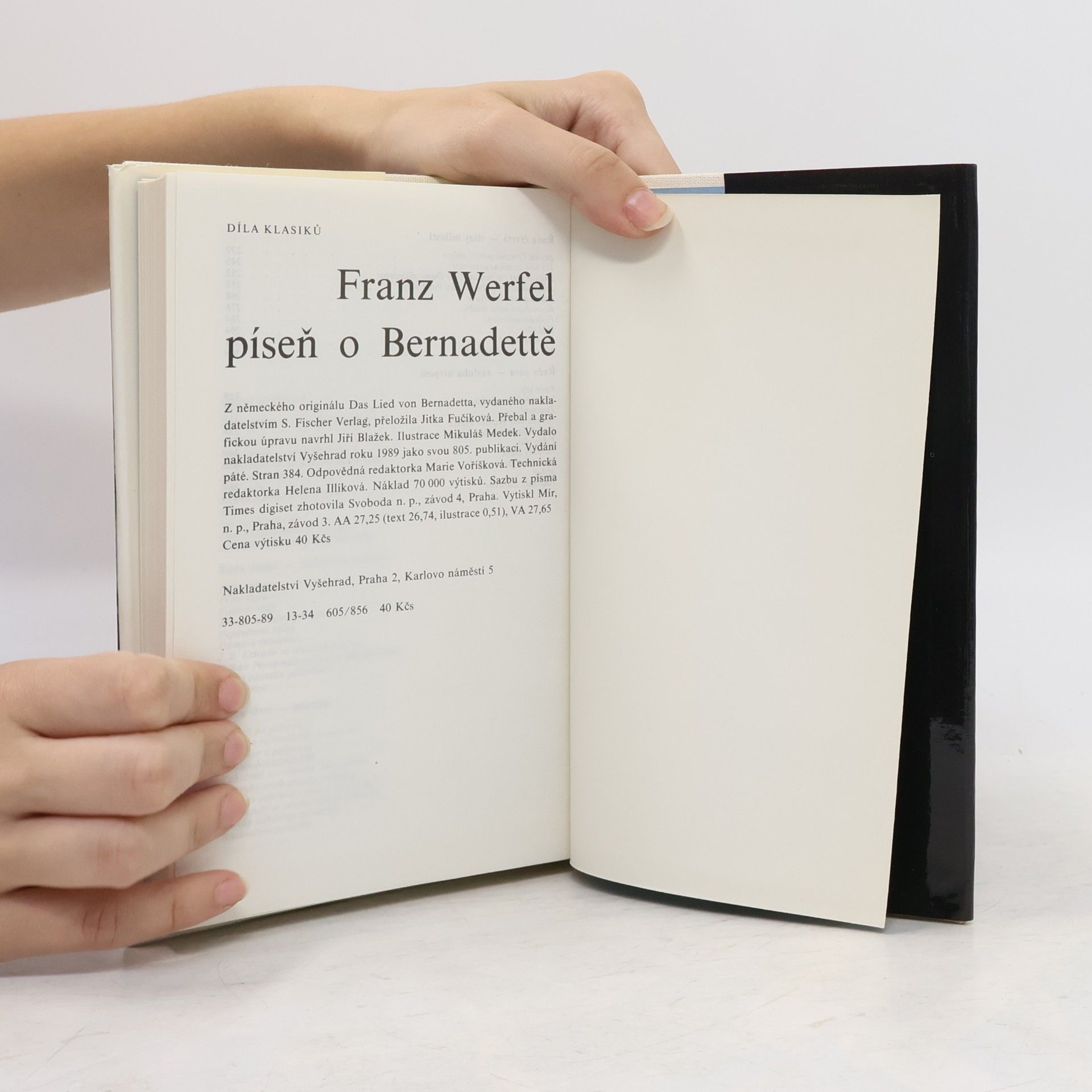 Franz Werfel Píseň o Bernadettě